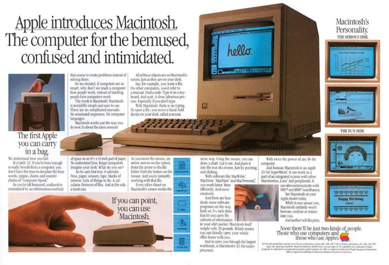 Macintosh ambitiously redefined computing in the 1980s