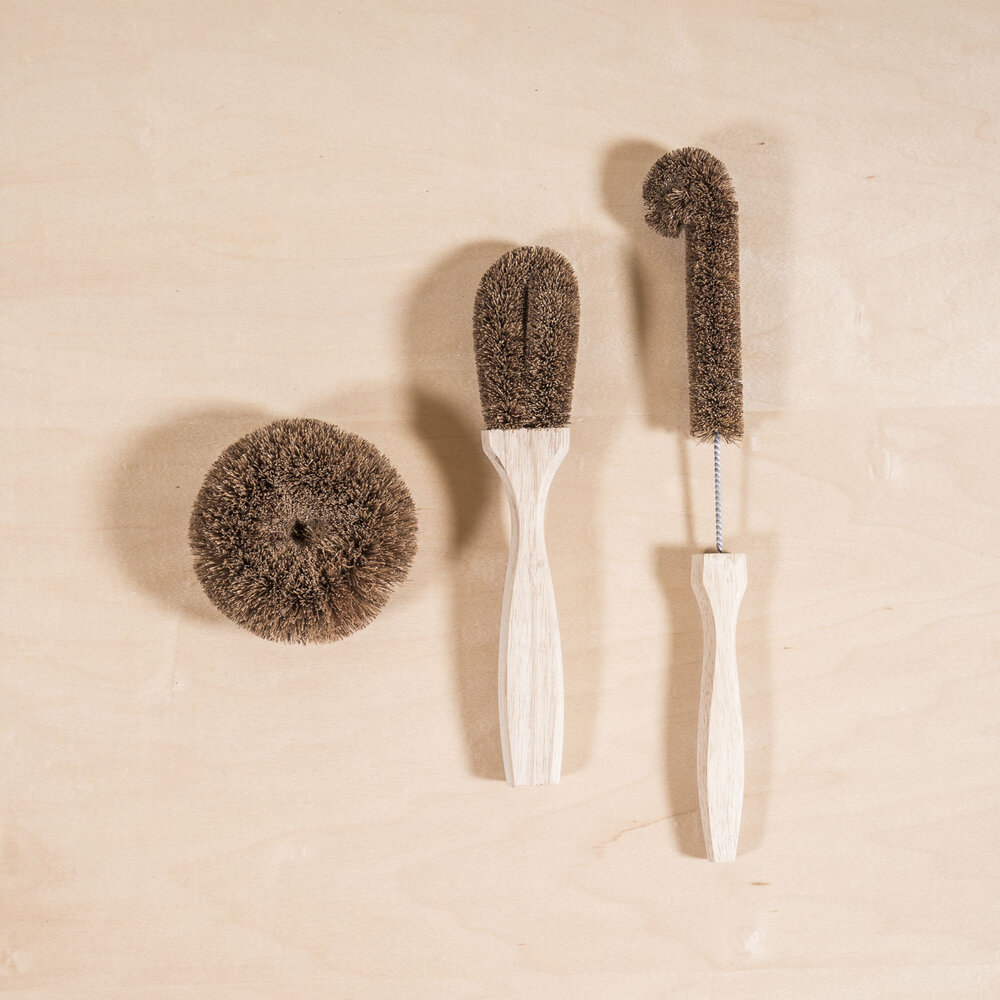 Coconut Dish & Bottle Brushes