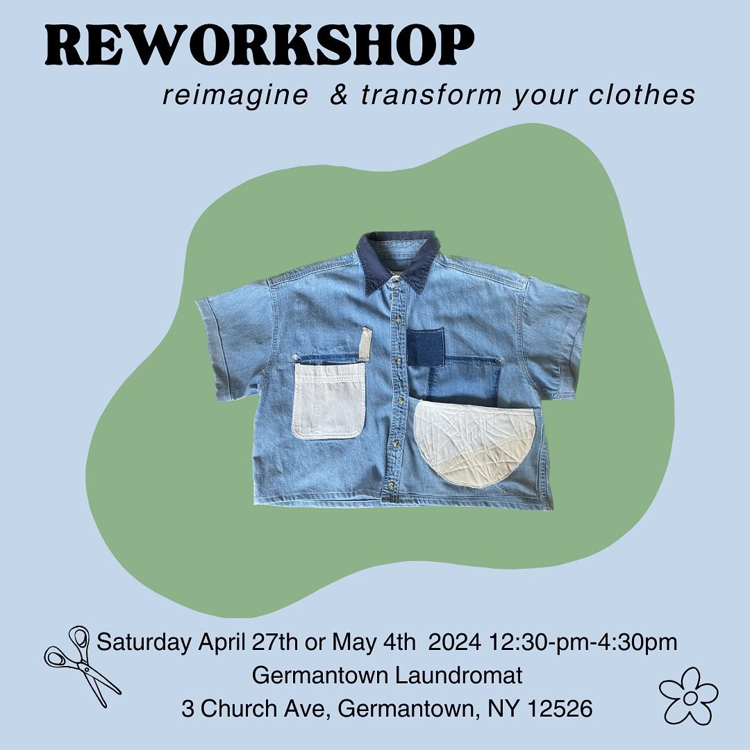 Reminder to sign up for Saturday&rsquo;s Reworkshop with the fabulous @secretadmirer_studio at the Laundromat!! 

Link in Bio 🧵