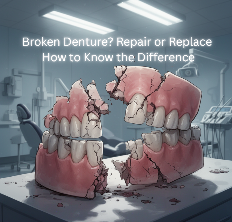 Broken Denture? Repair or Replace – How to Know the Difference