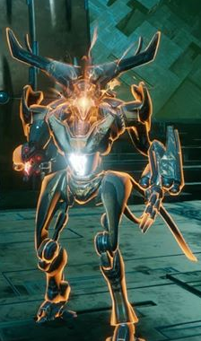 A Vex Hobgoblin with VFX I created indicating that their shield ability is charged.