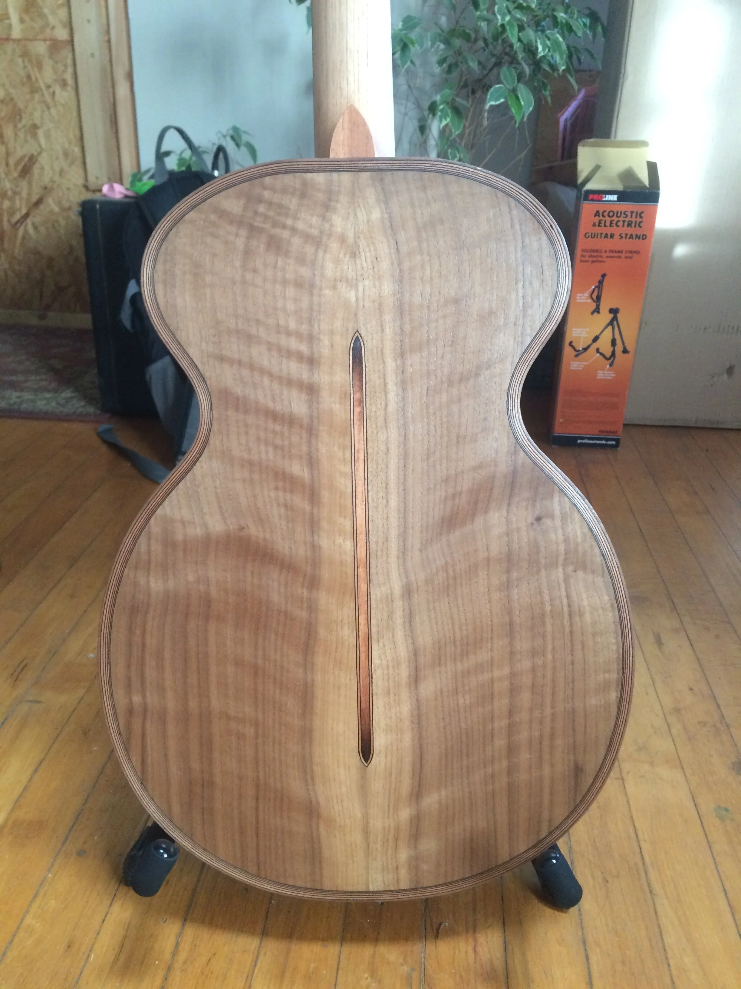 figured walnut guitar back