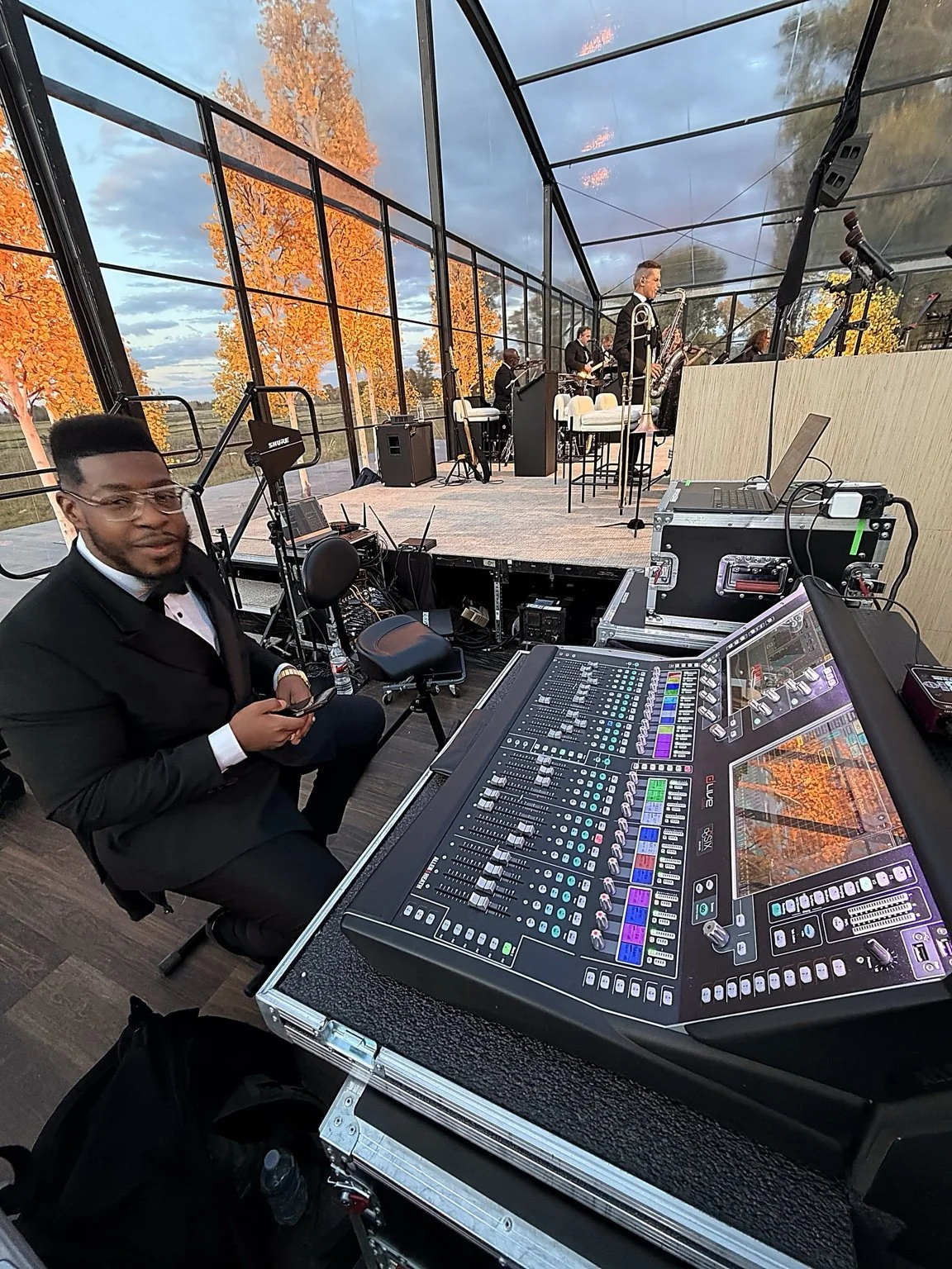 Tre Henderson producing a live event