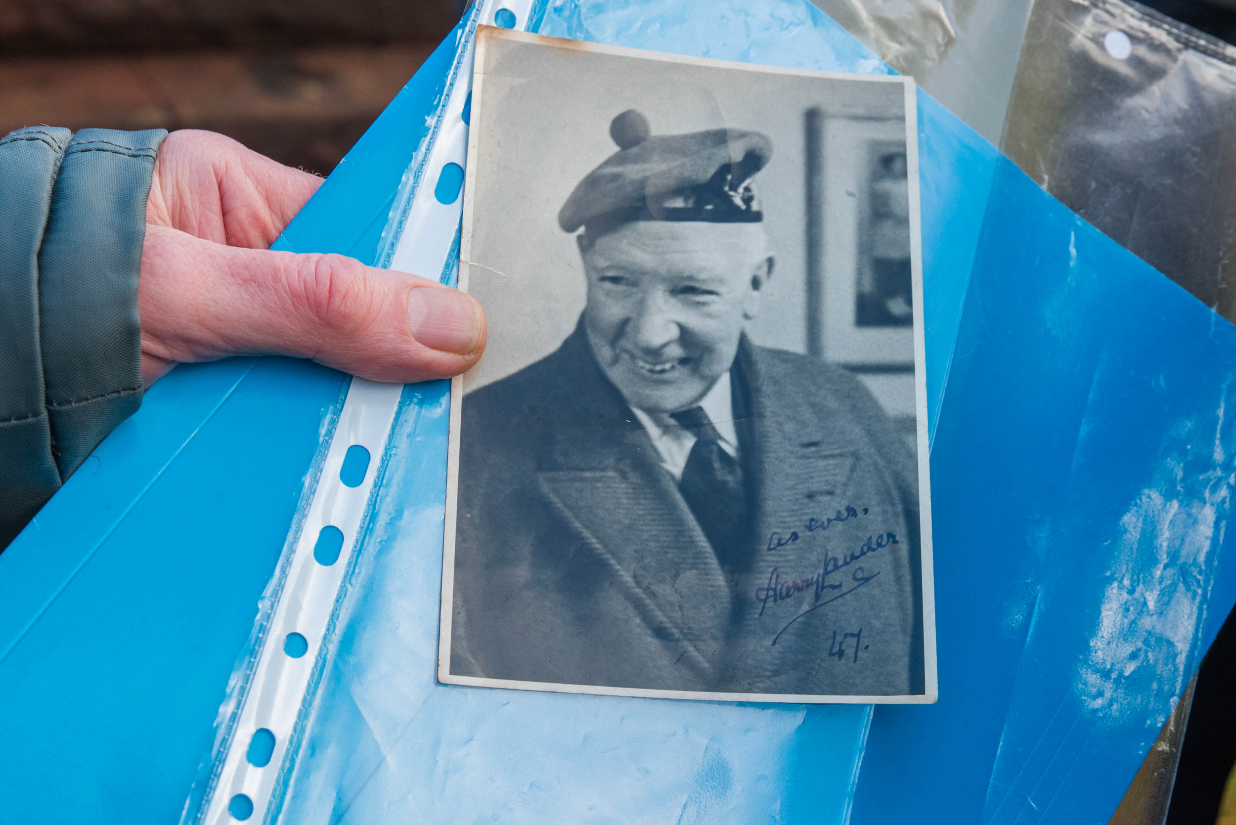 A signed Harry Lauder photograph
