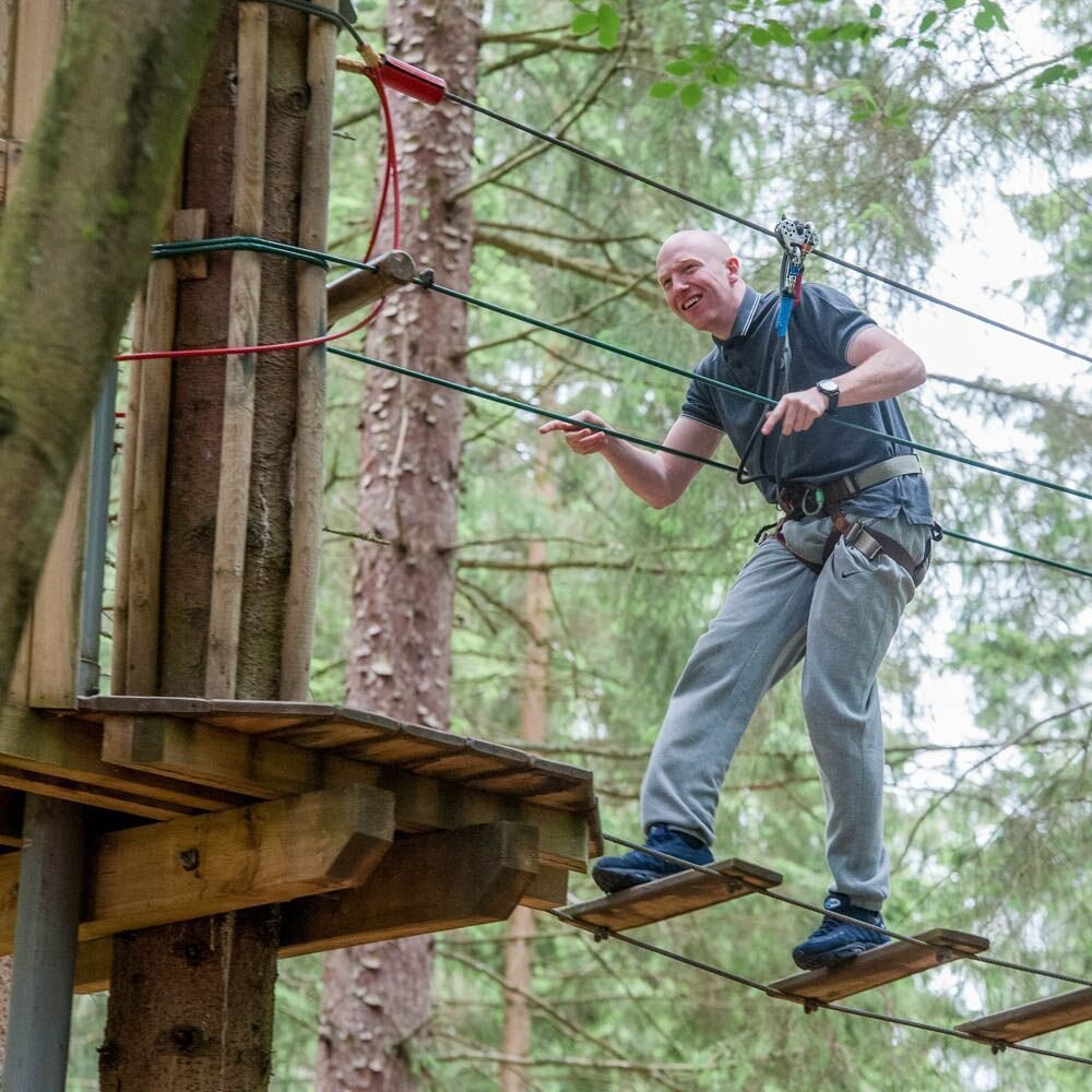 Treetop adventures part of the excellent course at Go Ape! by Aberfoyle which also includes an abseil through the forest. See more guides to the Trossachs at our website, link in bio #thetrossachs #visitthetrossachs #trossachstrail #seelochlomond #se