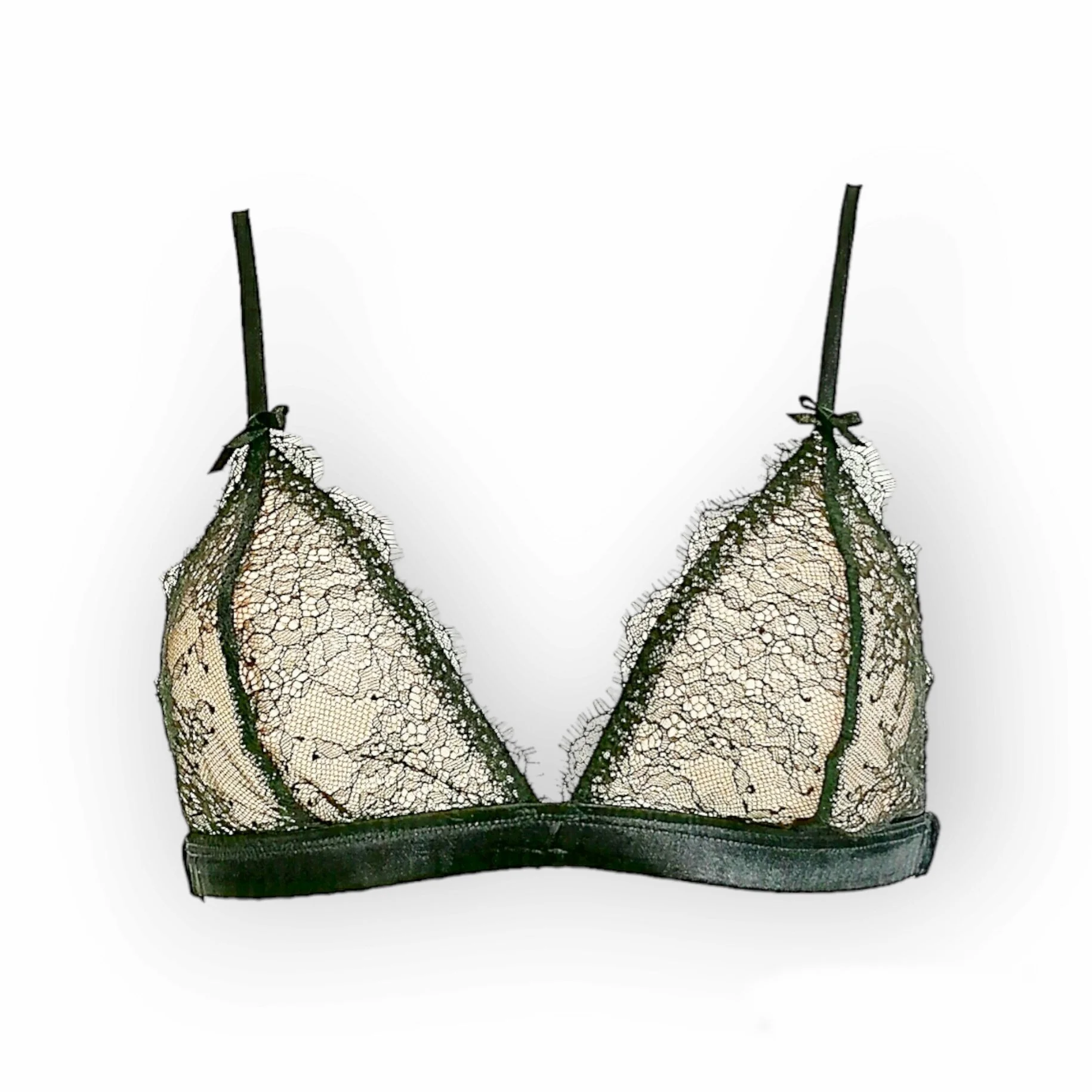 Handmade lace bra