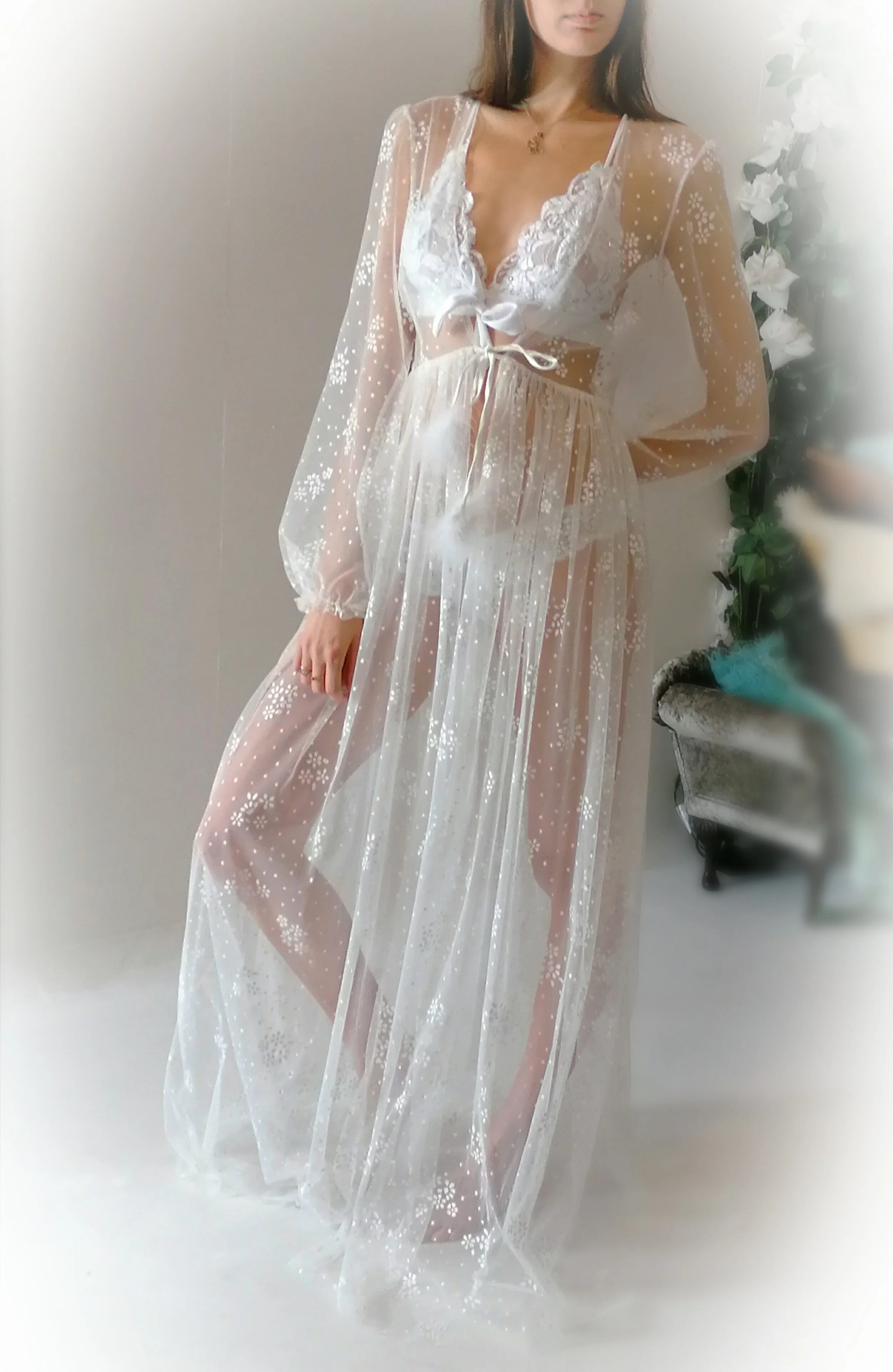 Love story bridal robe