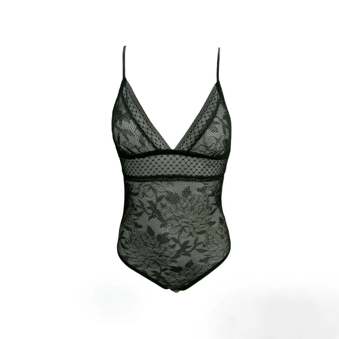 black mesh bodysuit