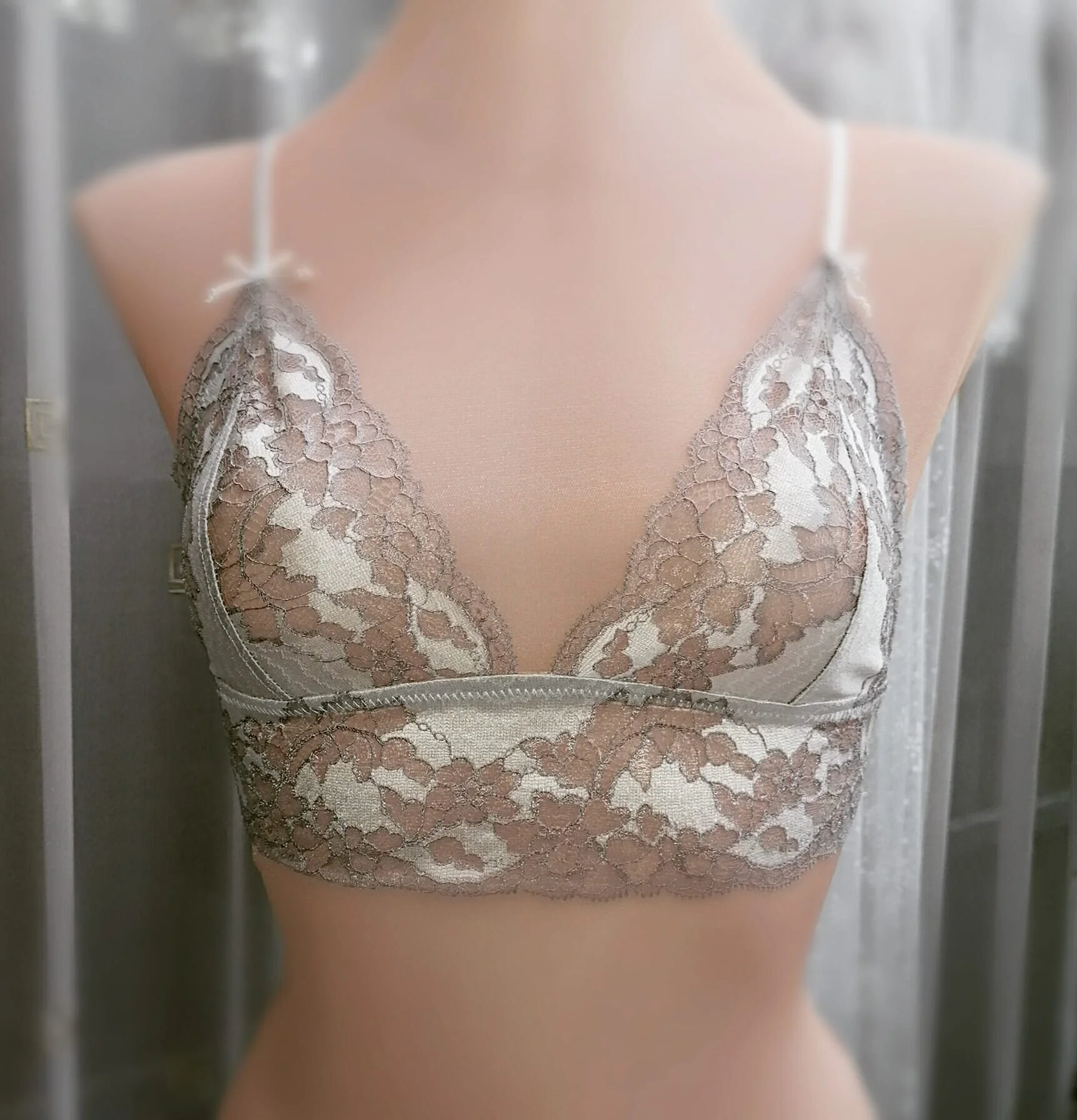 grey lace bralette