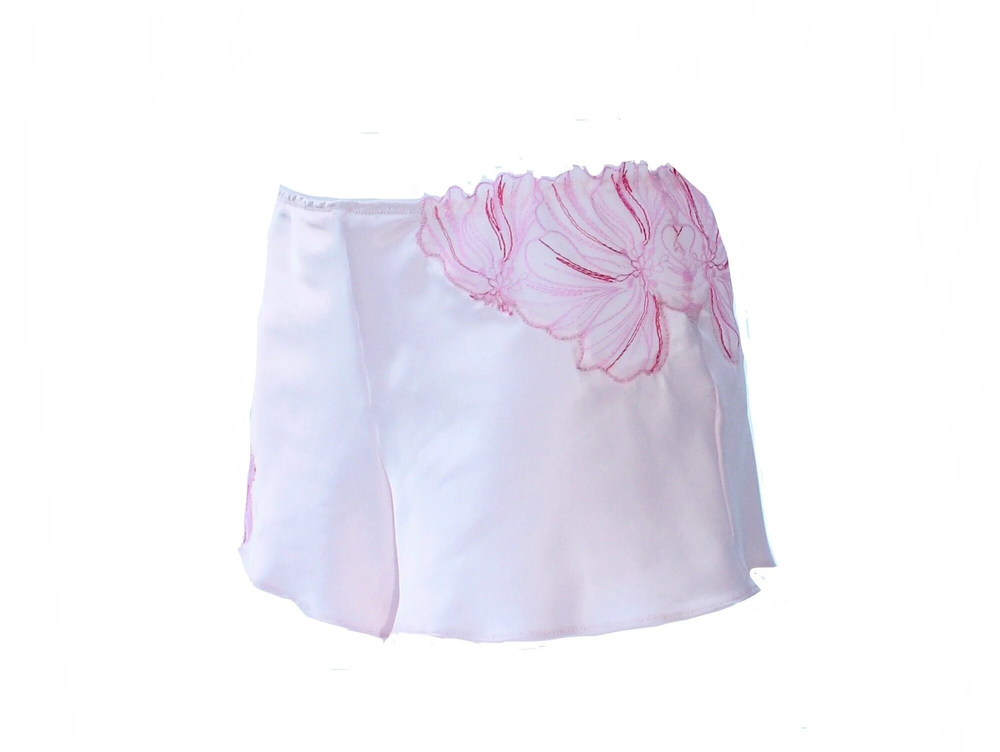 silk pink shorts