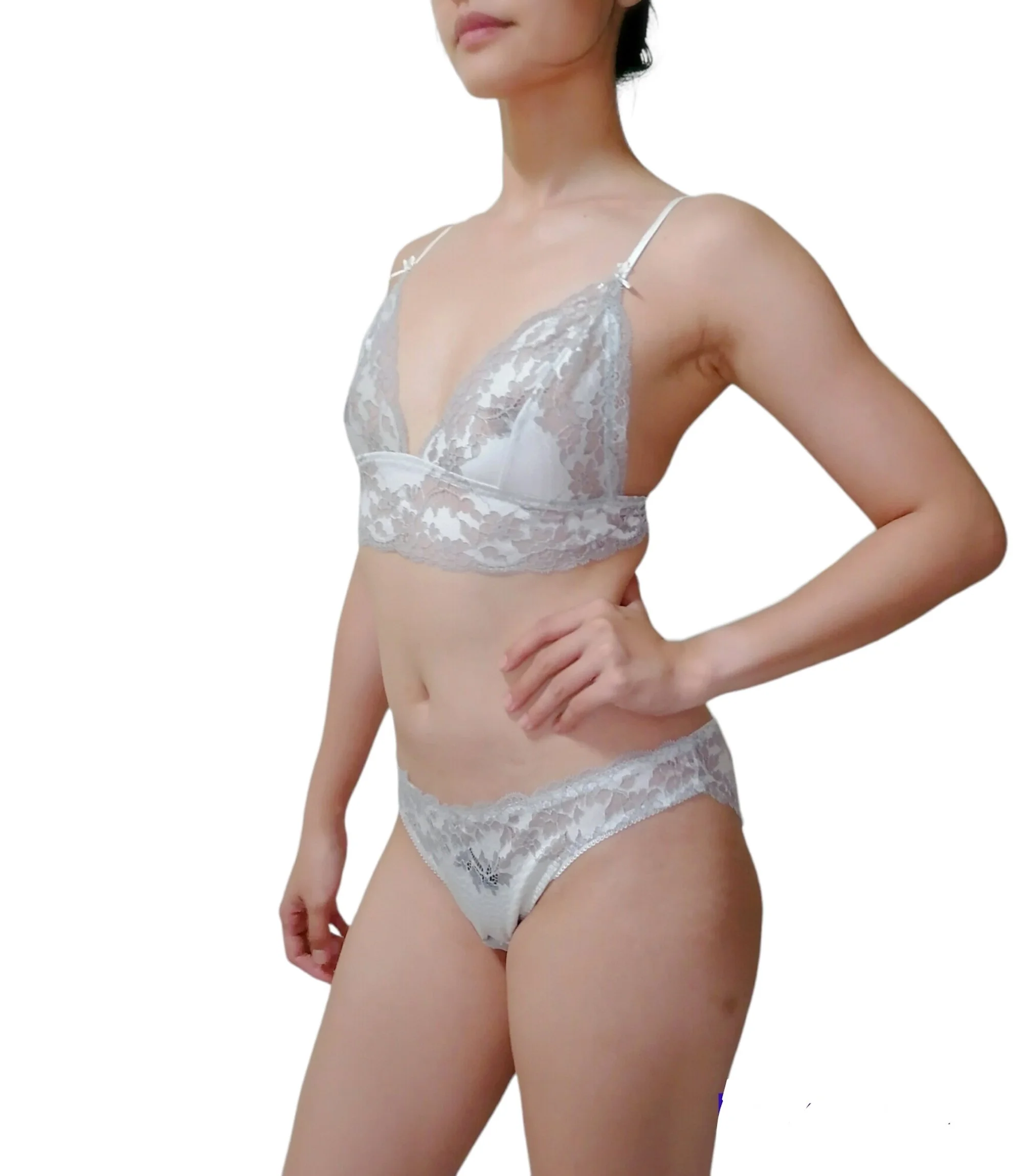 grey lace bralette