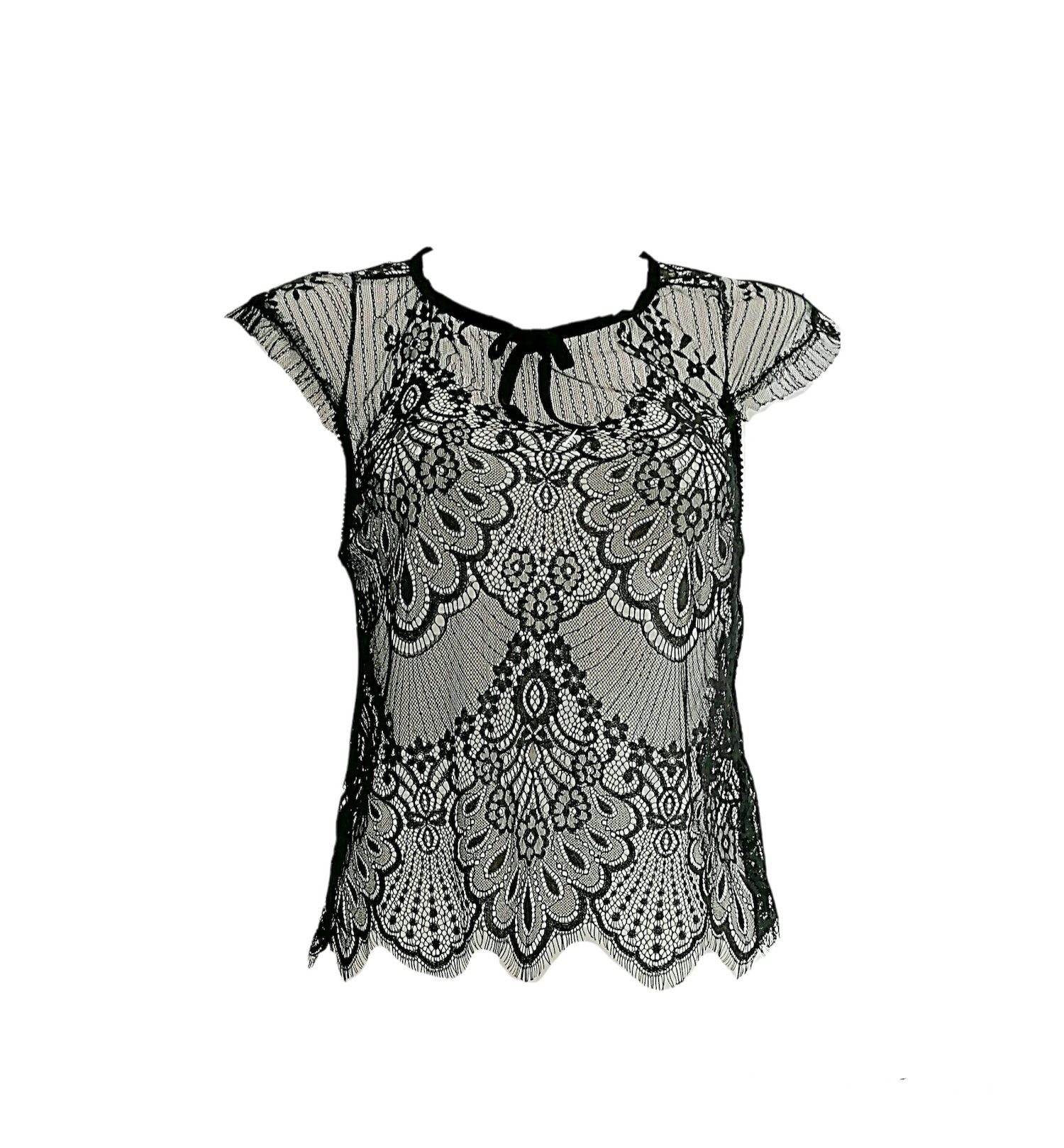 black mesh camisole