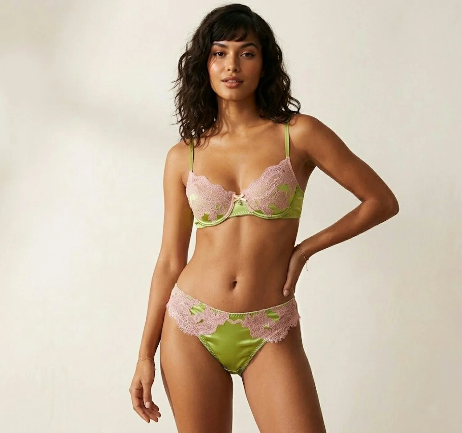 Eden Green Silk lace bra