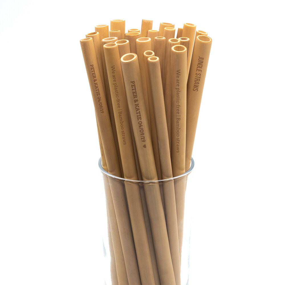 Laser Engraved Bulk Bamboo Straws | Jungle Straws
