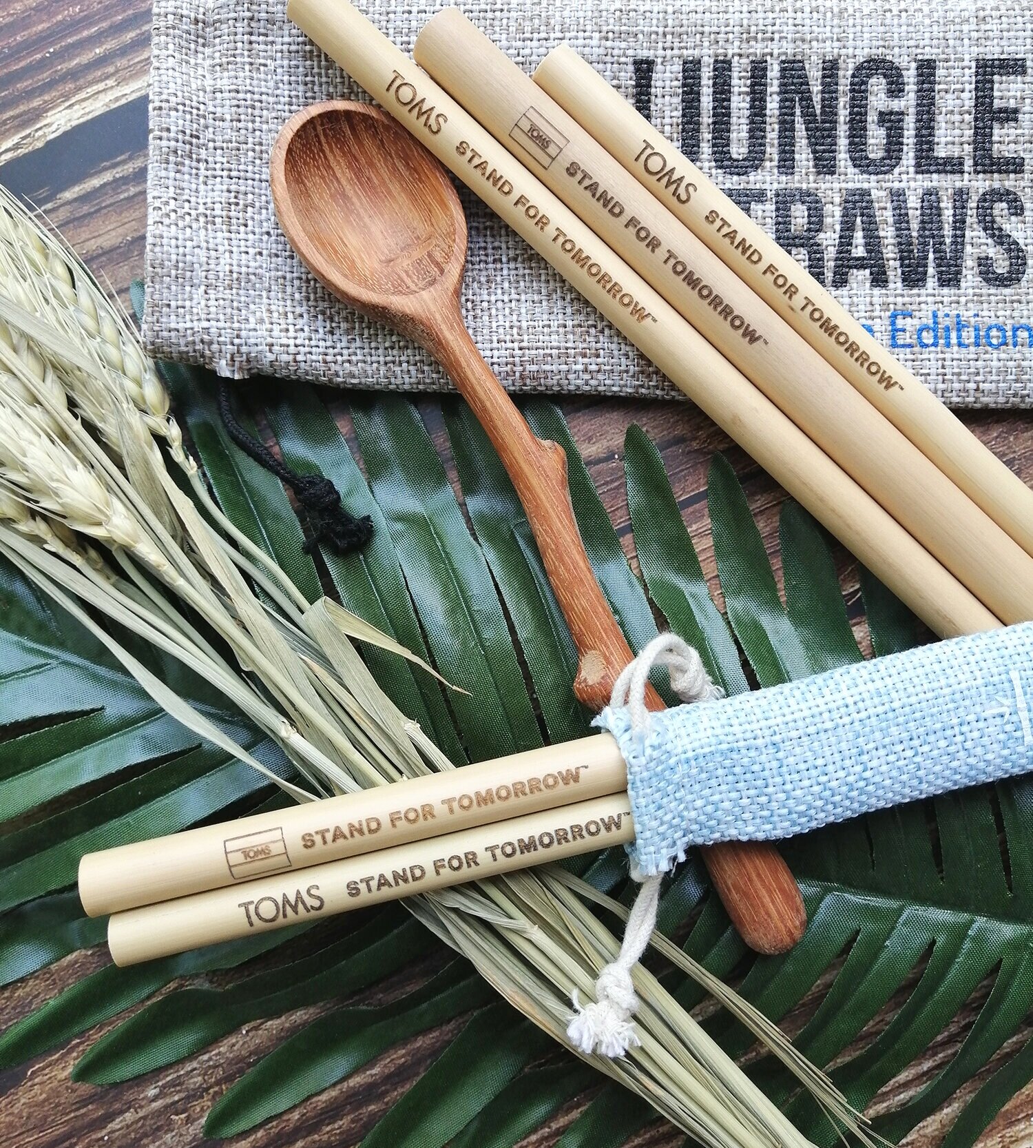 Sustainable Corporate Gifts Personalised Bamboo Straws Jungle Straws