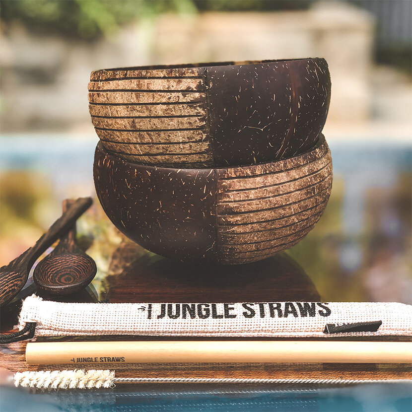 Bamboo Drinking Straws  Handmade Eco Friendly - Coconut Bowls