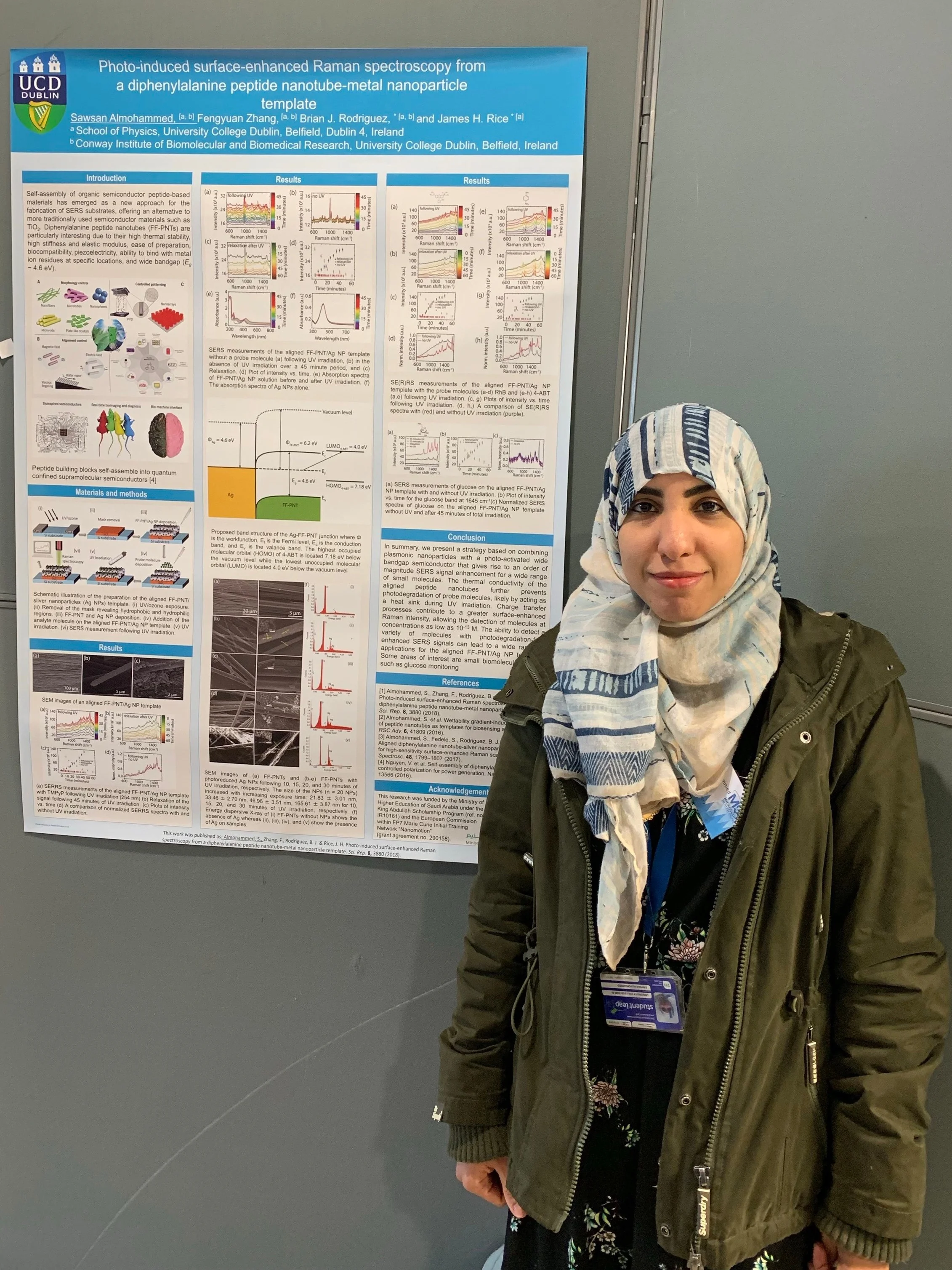Sawsan at her poster