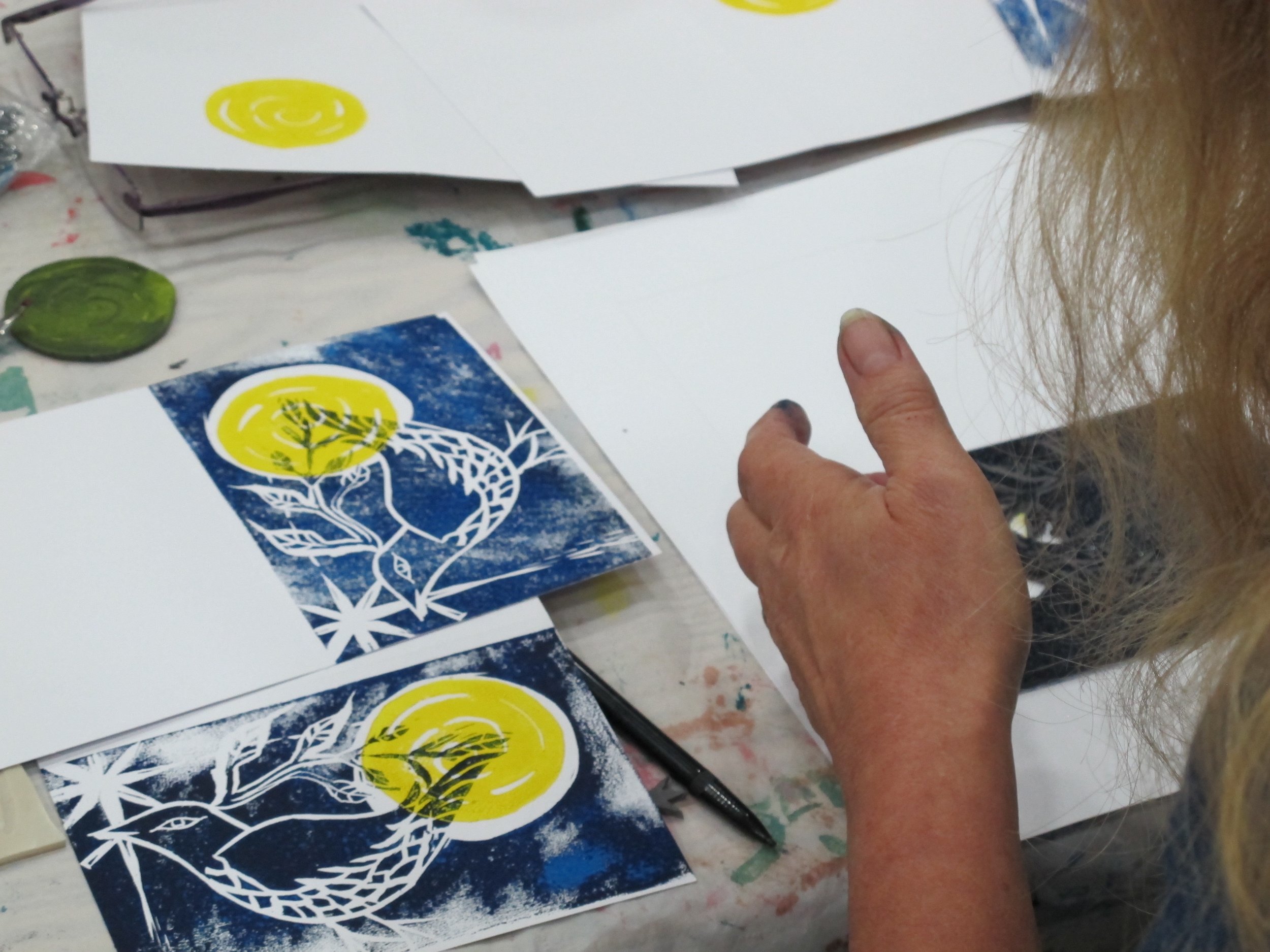 Festive Lino Printing