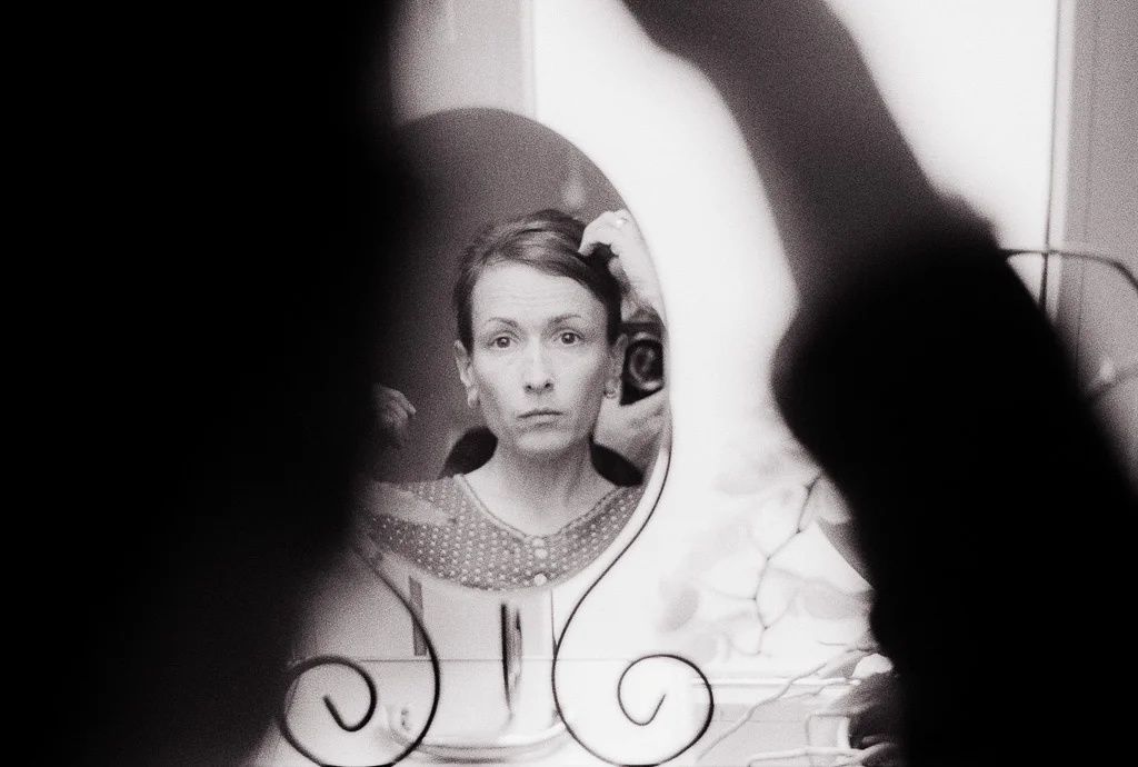 The ritual—five minutes for herself.