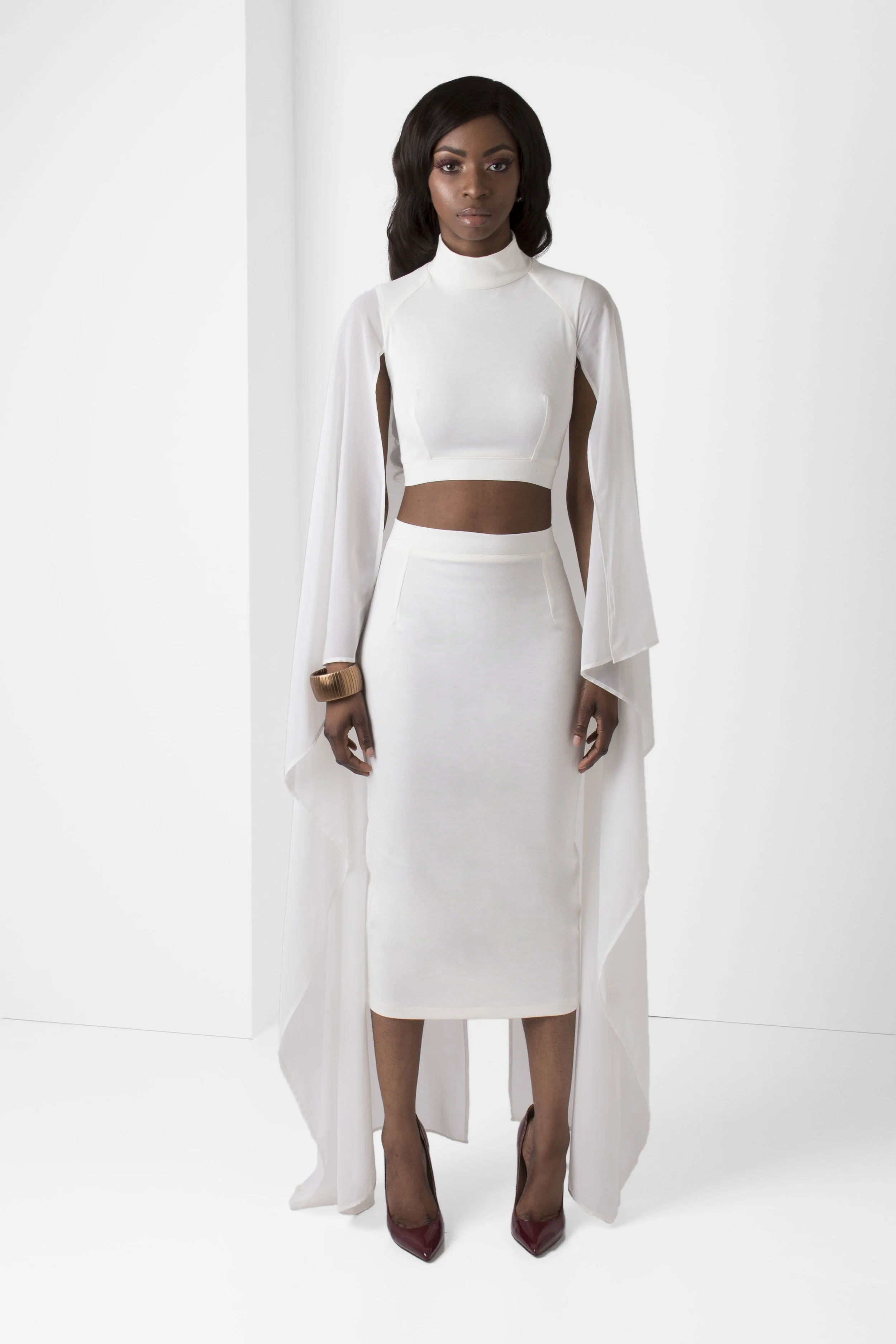 PacoRogiene_NYC_Off_White_Pencil_Skirt_and_Crop-Top_Chiffon_Shoulder-Drape-Sleeve_Frontview_Ecom_2018_Colored_Expressions_Collection_V1.jpg