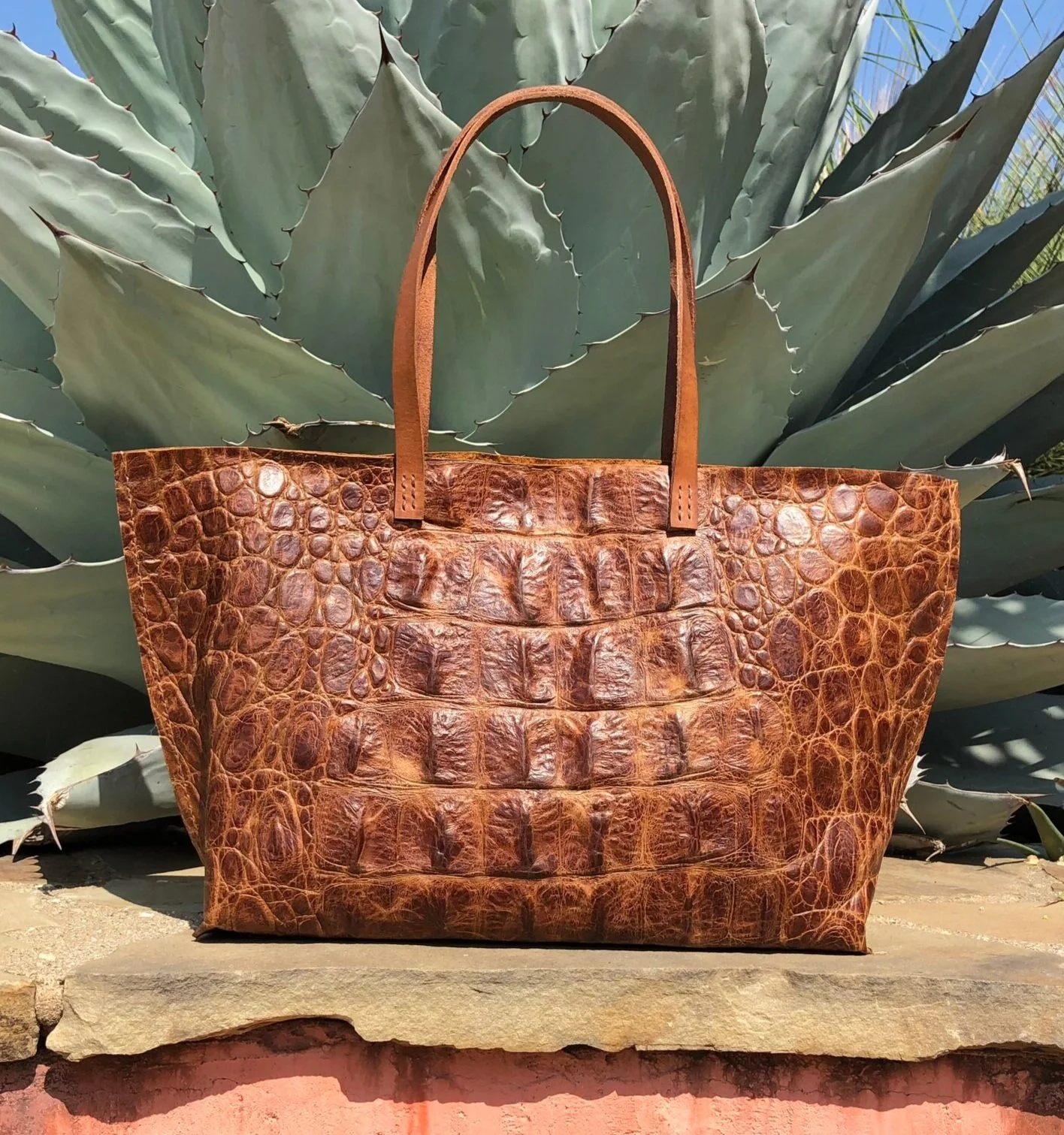 N°005 BOURBON CROCO TOTE
