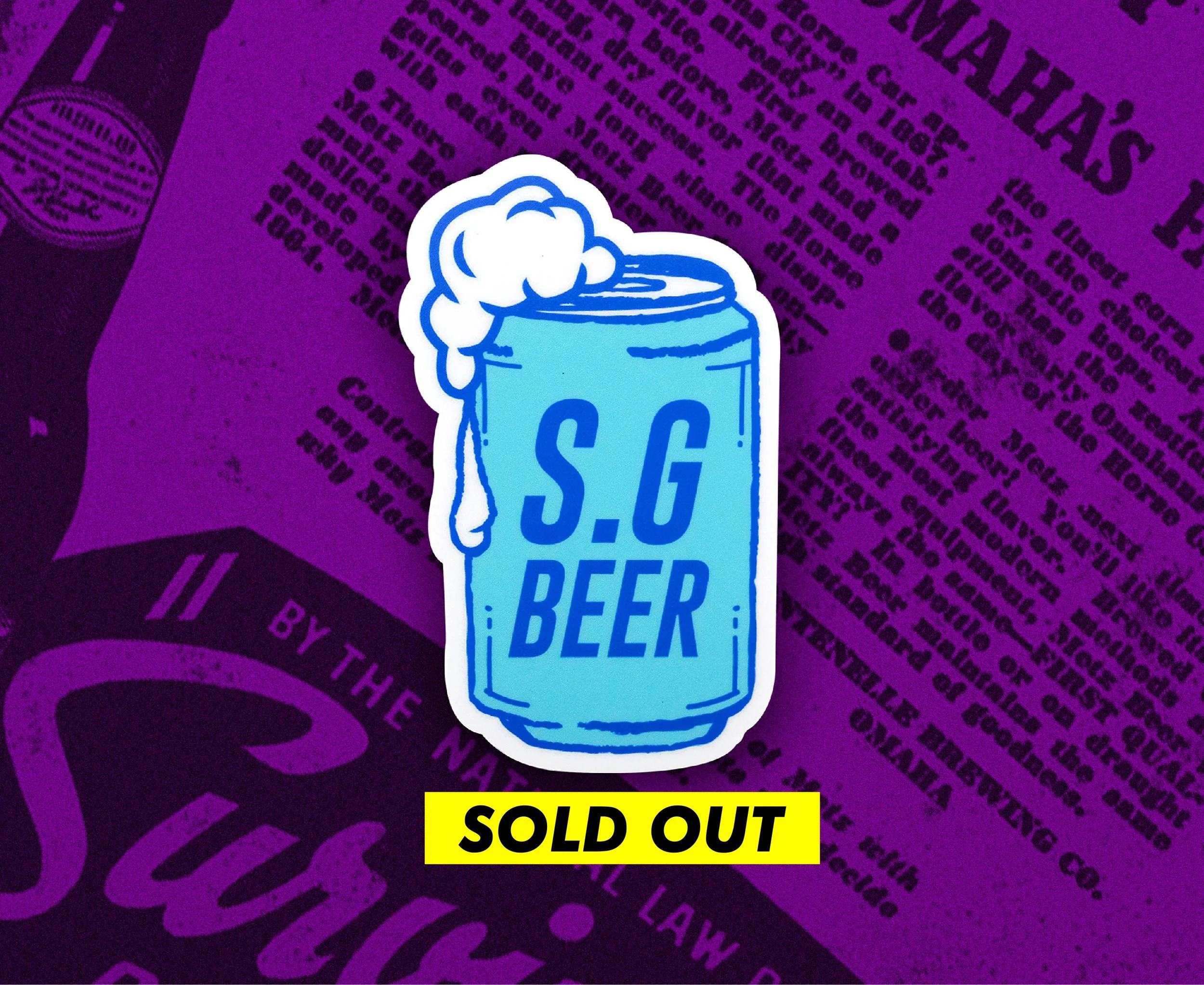 "S.G BEER" STICKER