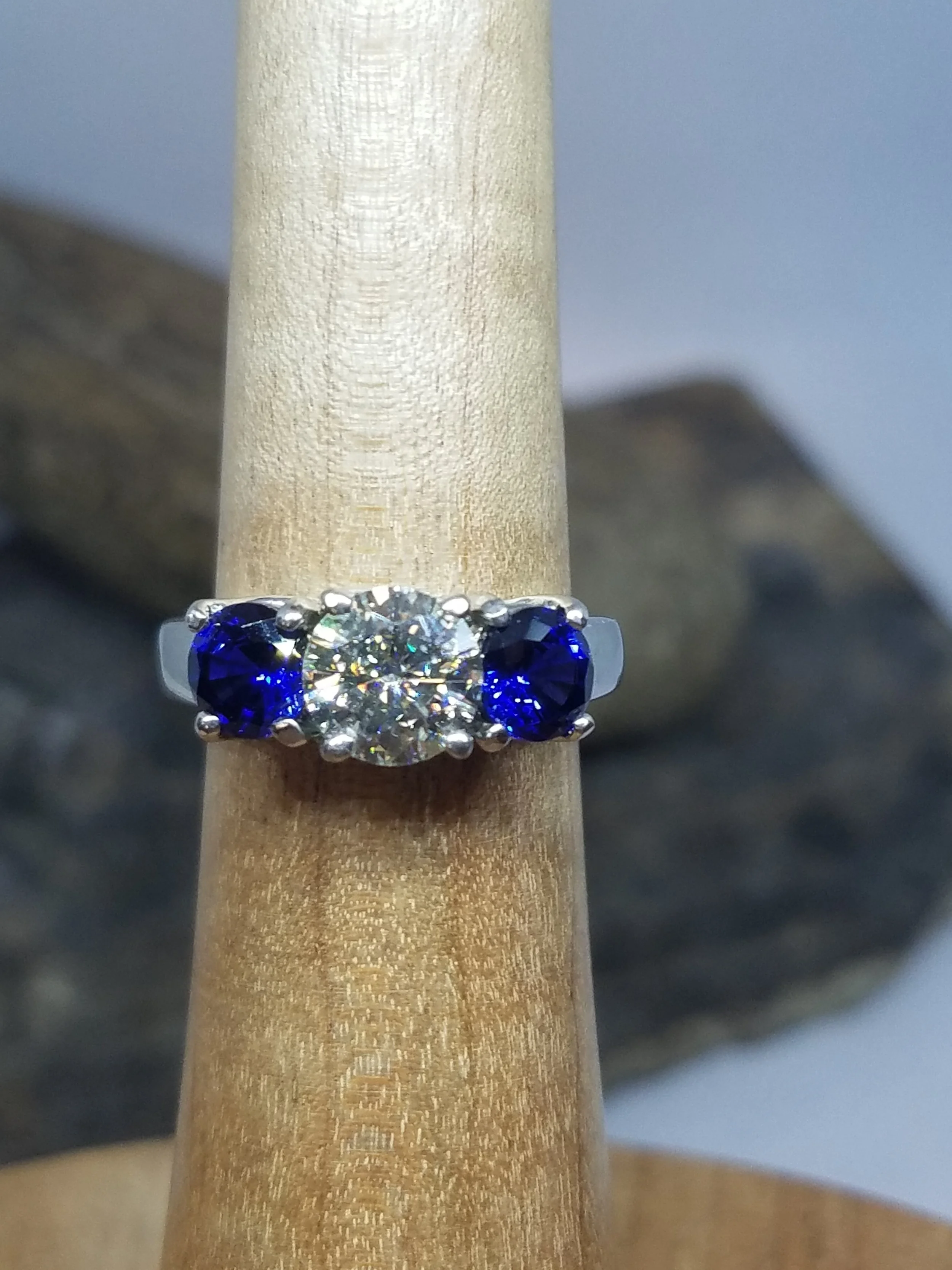 Chatham Sapphires and Moissanite 