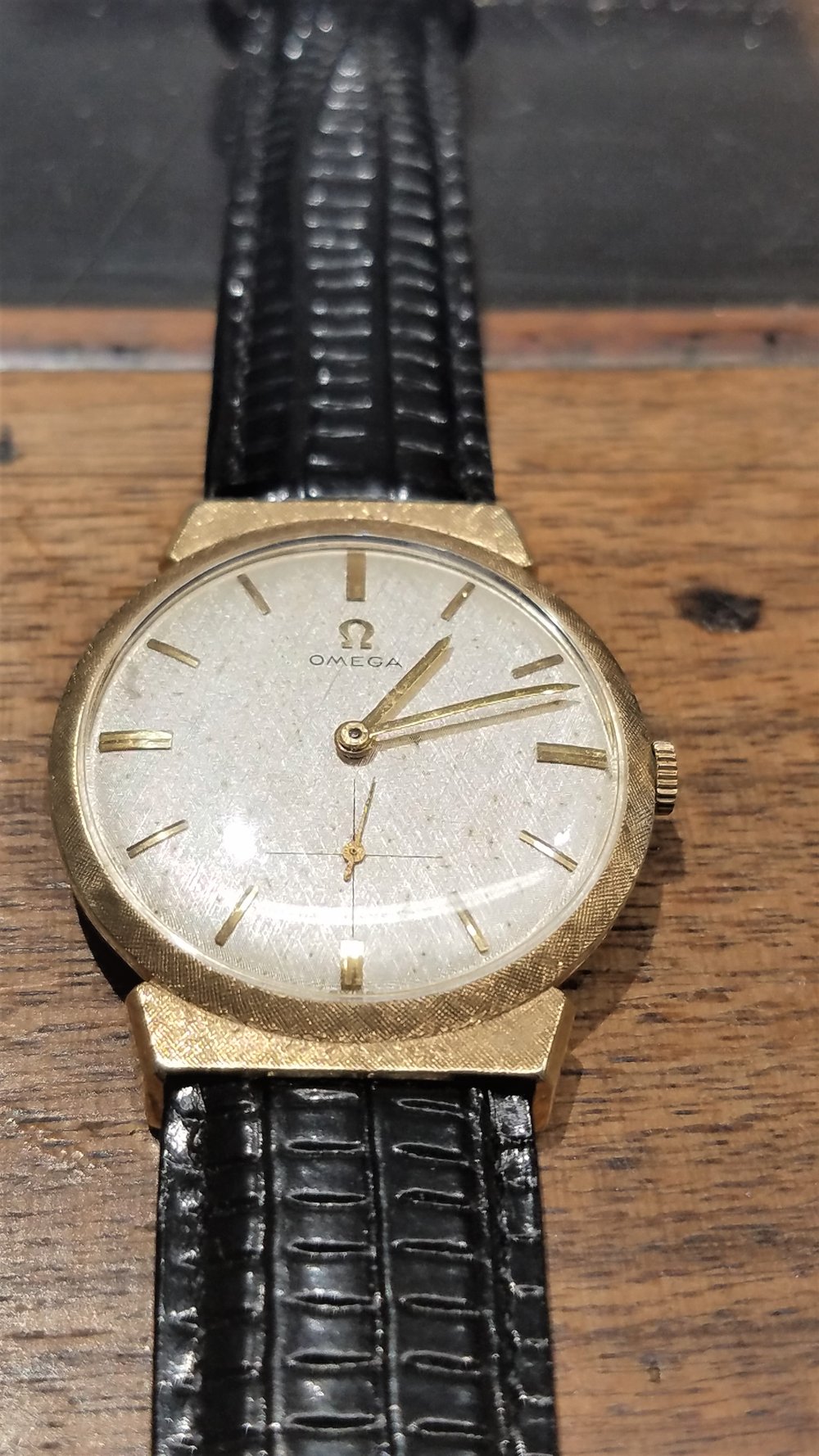 gold dress watch mens Omega 14K Yellow Gold Dress Watch