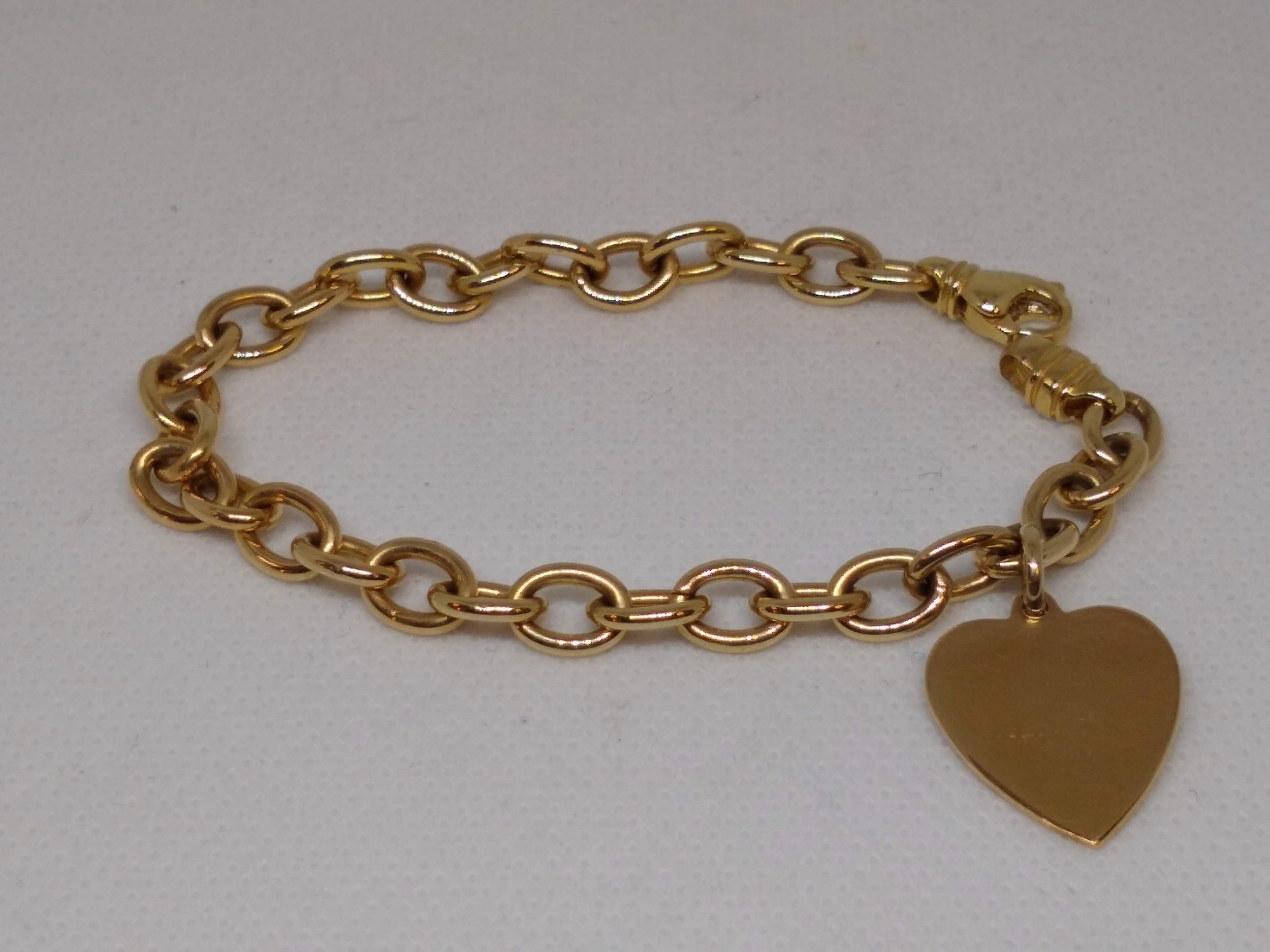 tiffany gold bracelet with heart