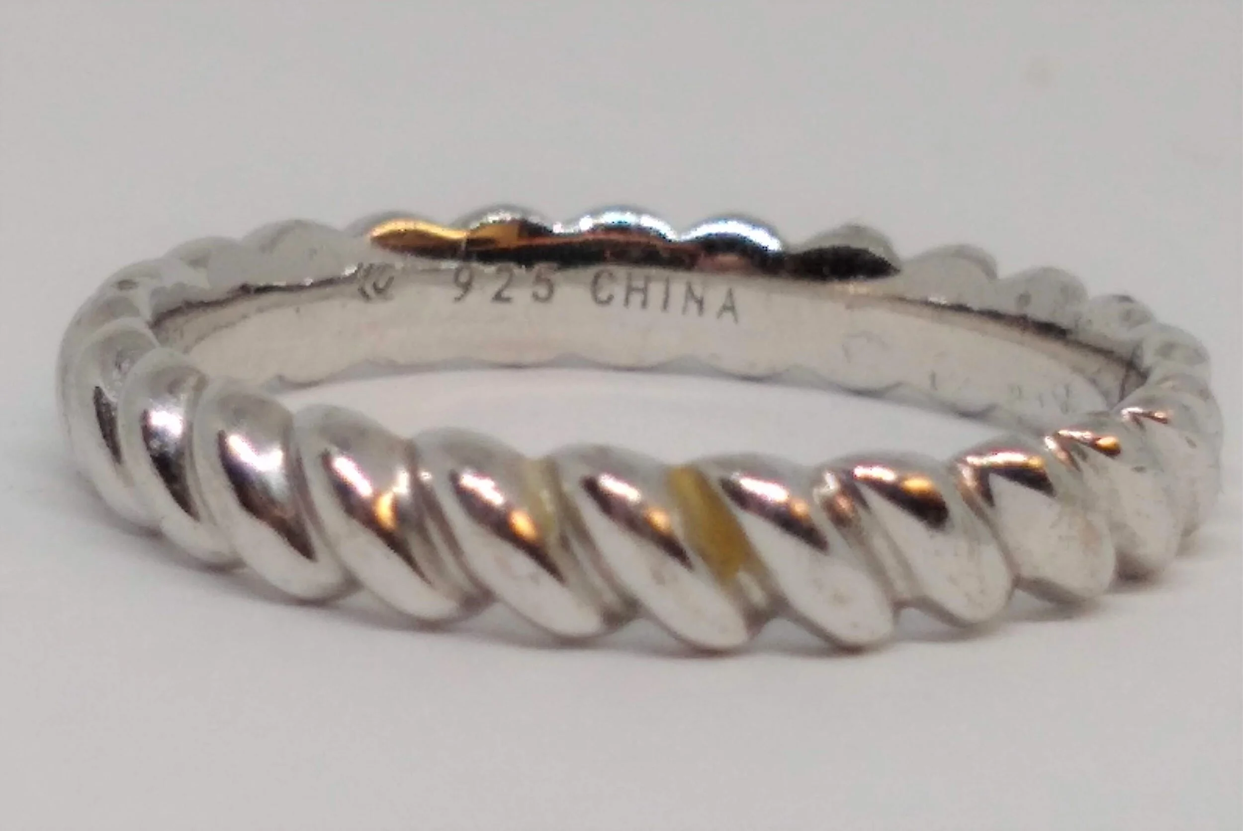 SILPADA Twisted rope band, sterling silver, size 9.