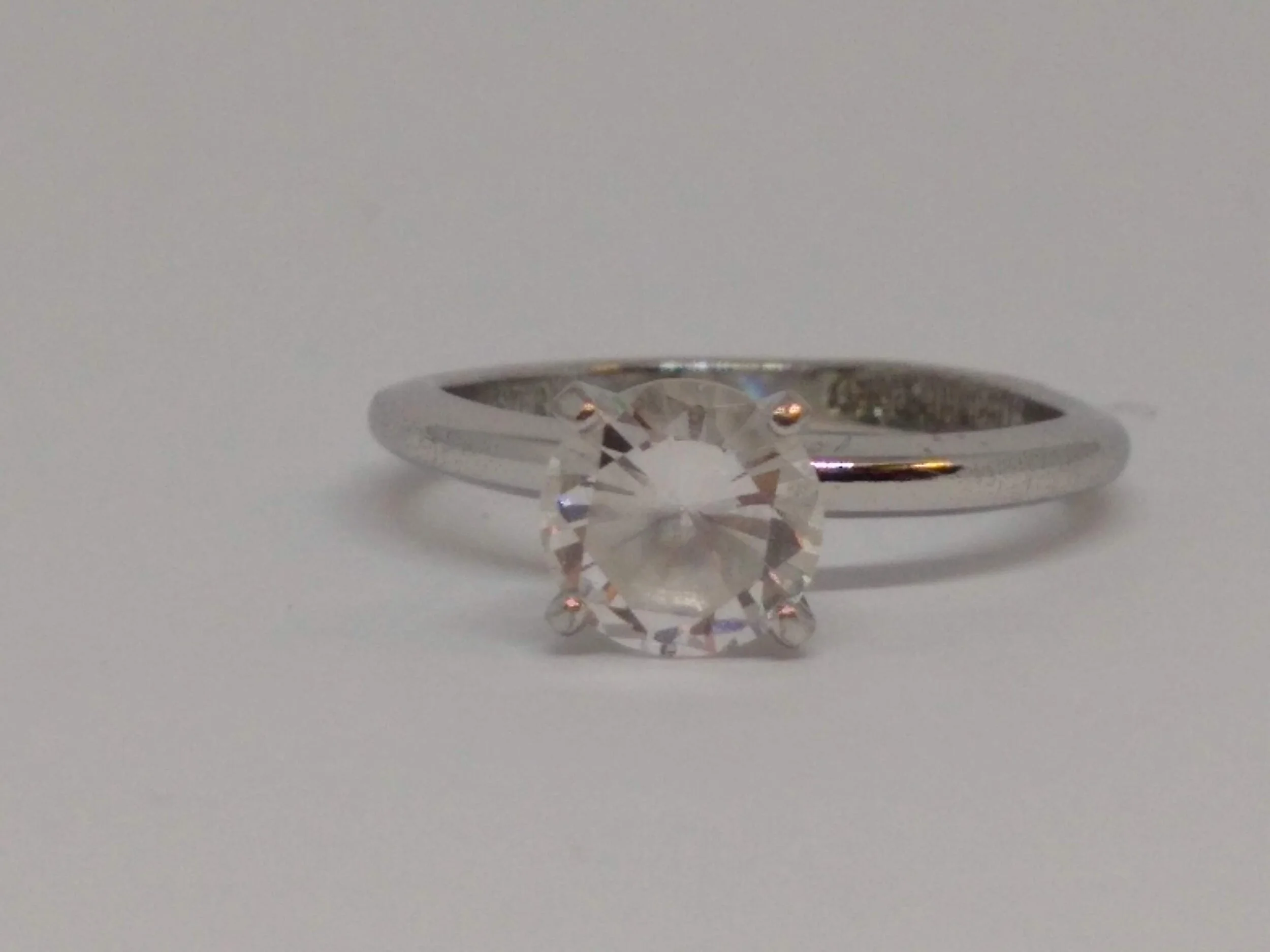 Joseph Esposito, ESPO 925 Sterling Silver Engagement Ring with a Cubic Zirconia.