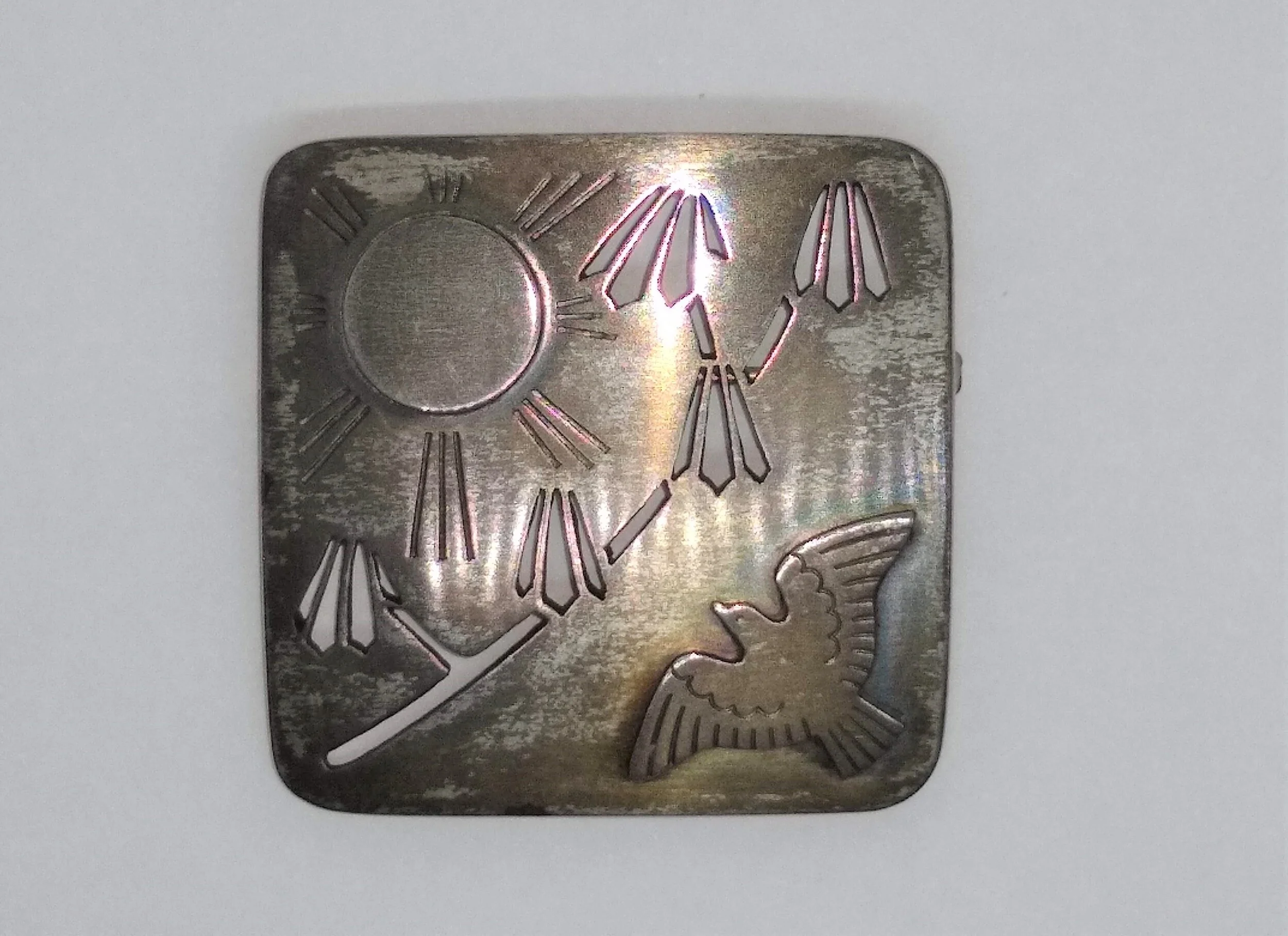 Georg Jenson, Vintage, Sterling Silver, Denmark, Sun and Dove Pin # 293
