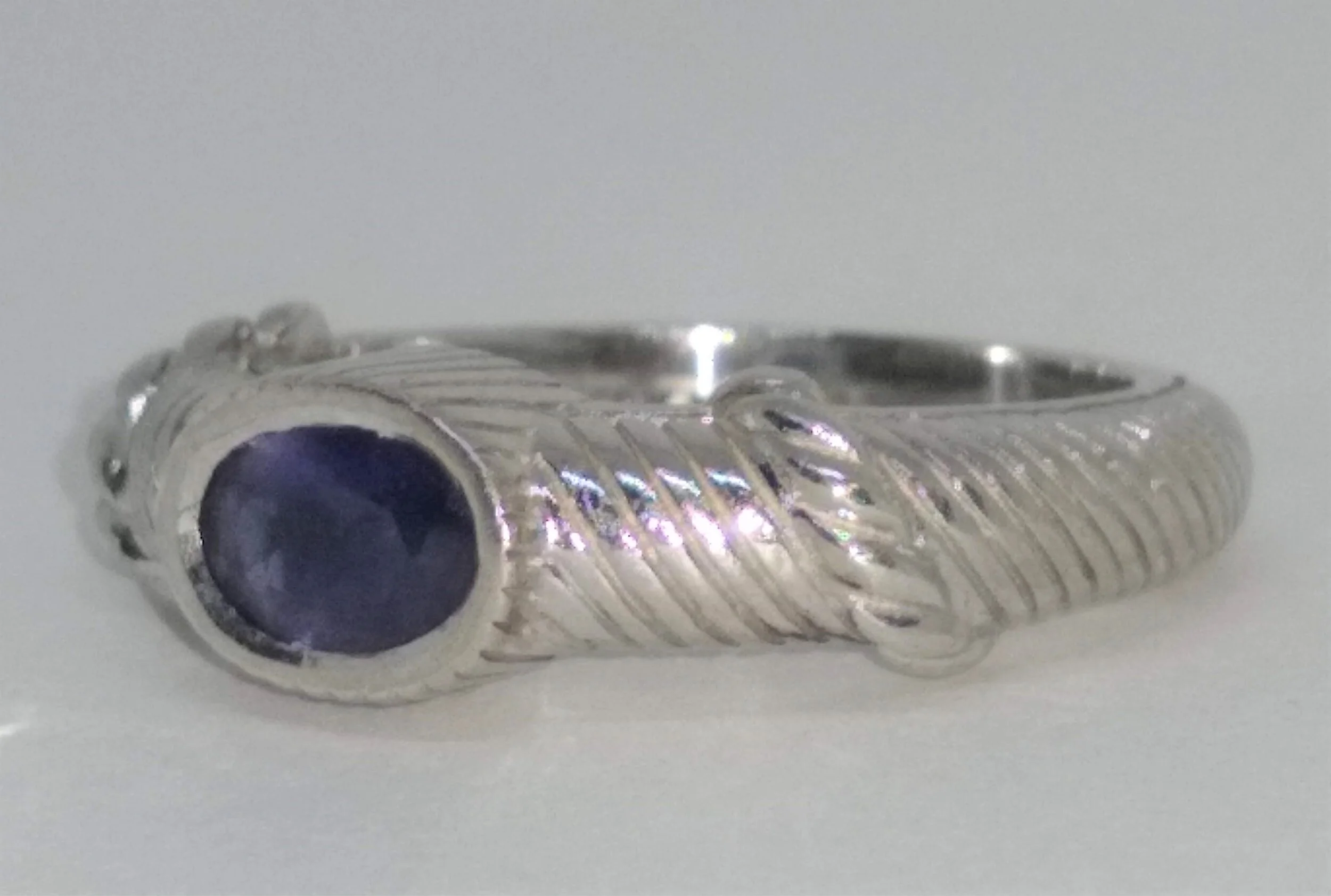 Judith Ripka, Sterling Silver Amethyst Ring. Size 7