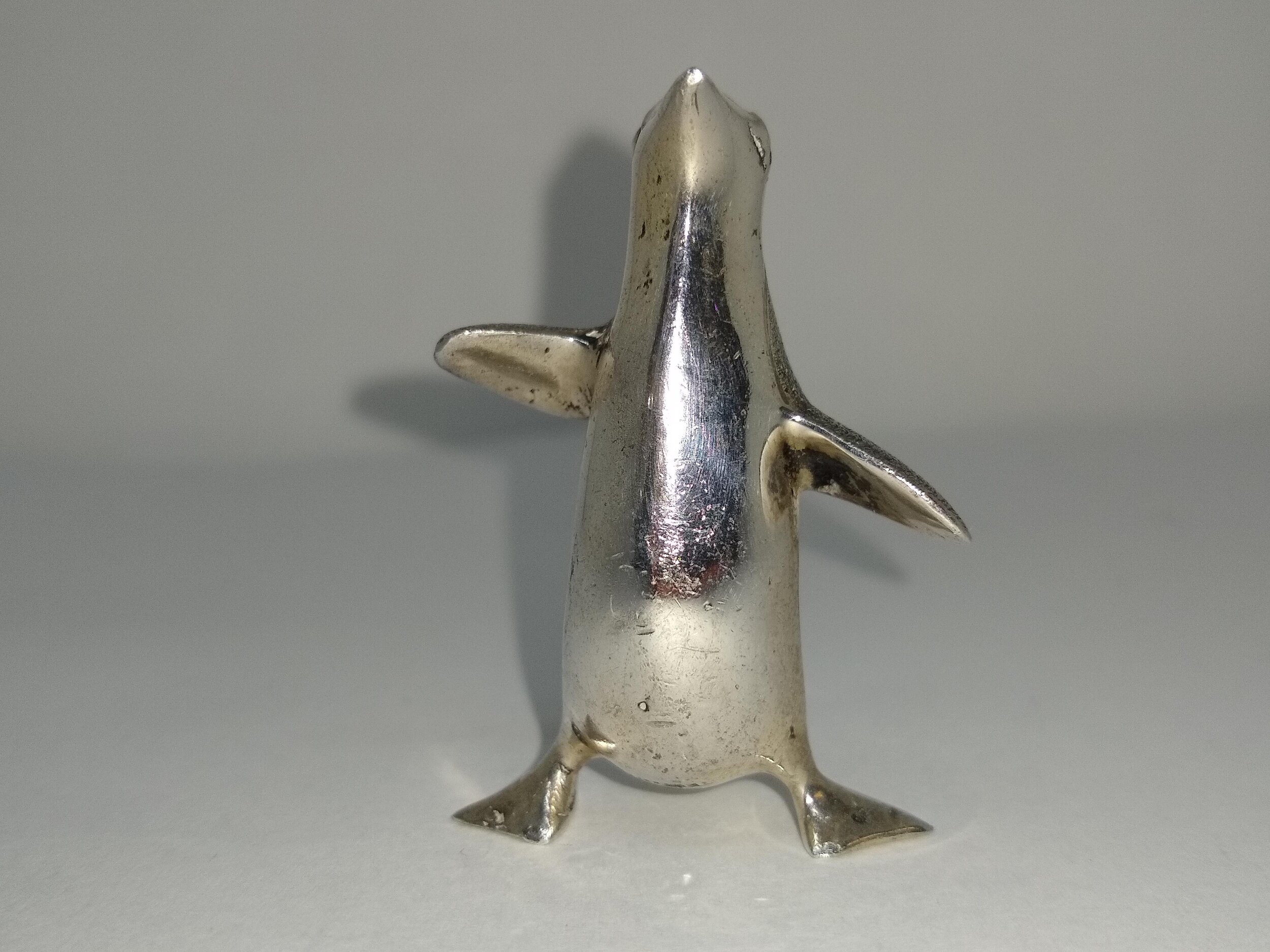 Buccellati, Italy, Sterling Silver, Minatare, Penguin Figurine.