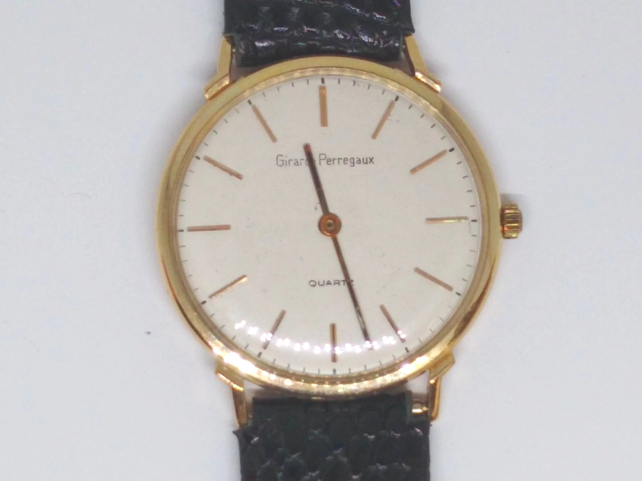 14k, Vintage, Girard Perregaux, Swiss Quartz Watch — http  display picture 1