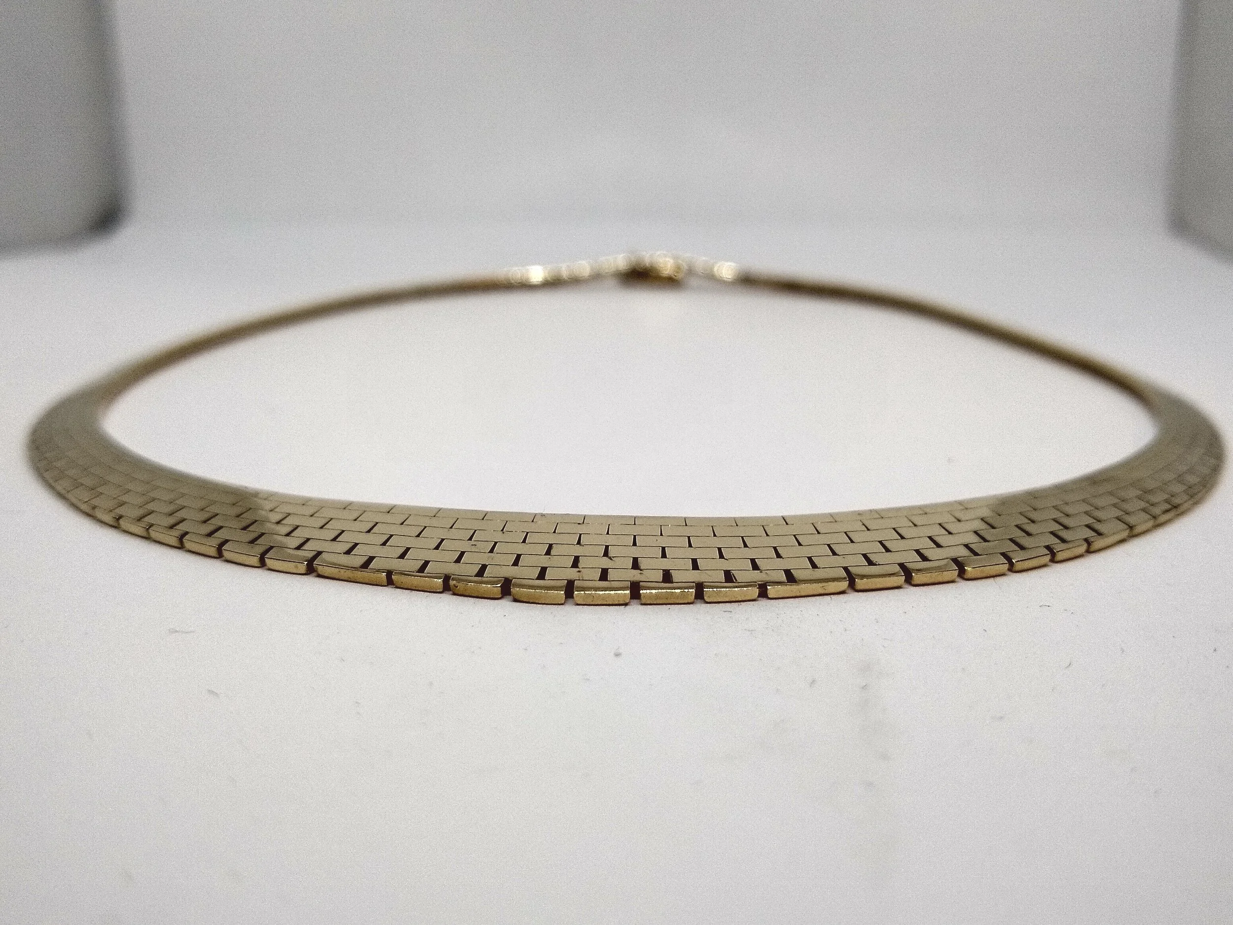 14K, Vintage, Brick Layer Link, Collar Style Made in