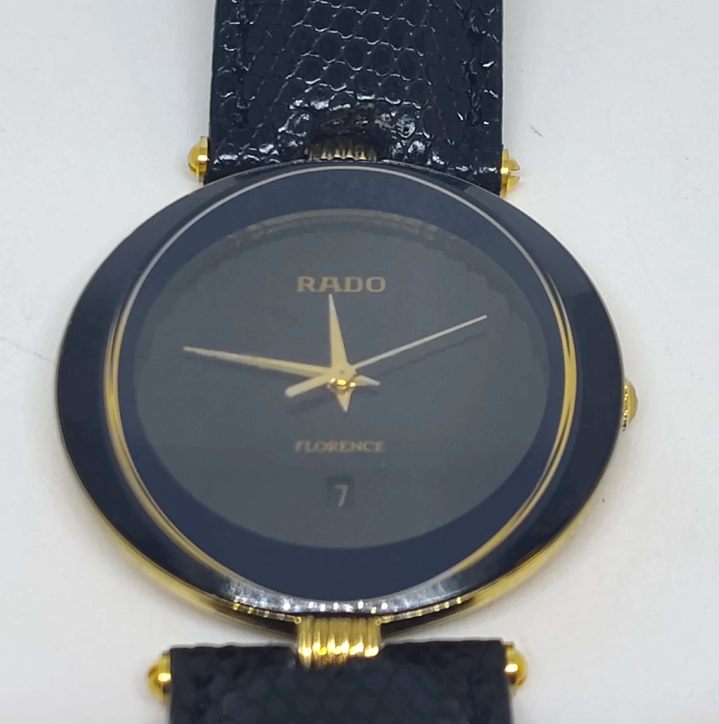 RADO, Men's, Florence 152.3694.2 Quartz Black Dial Date Watch Working From JAPAN