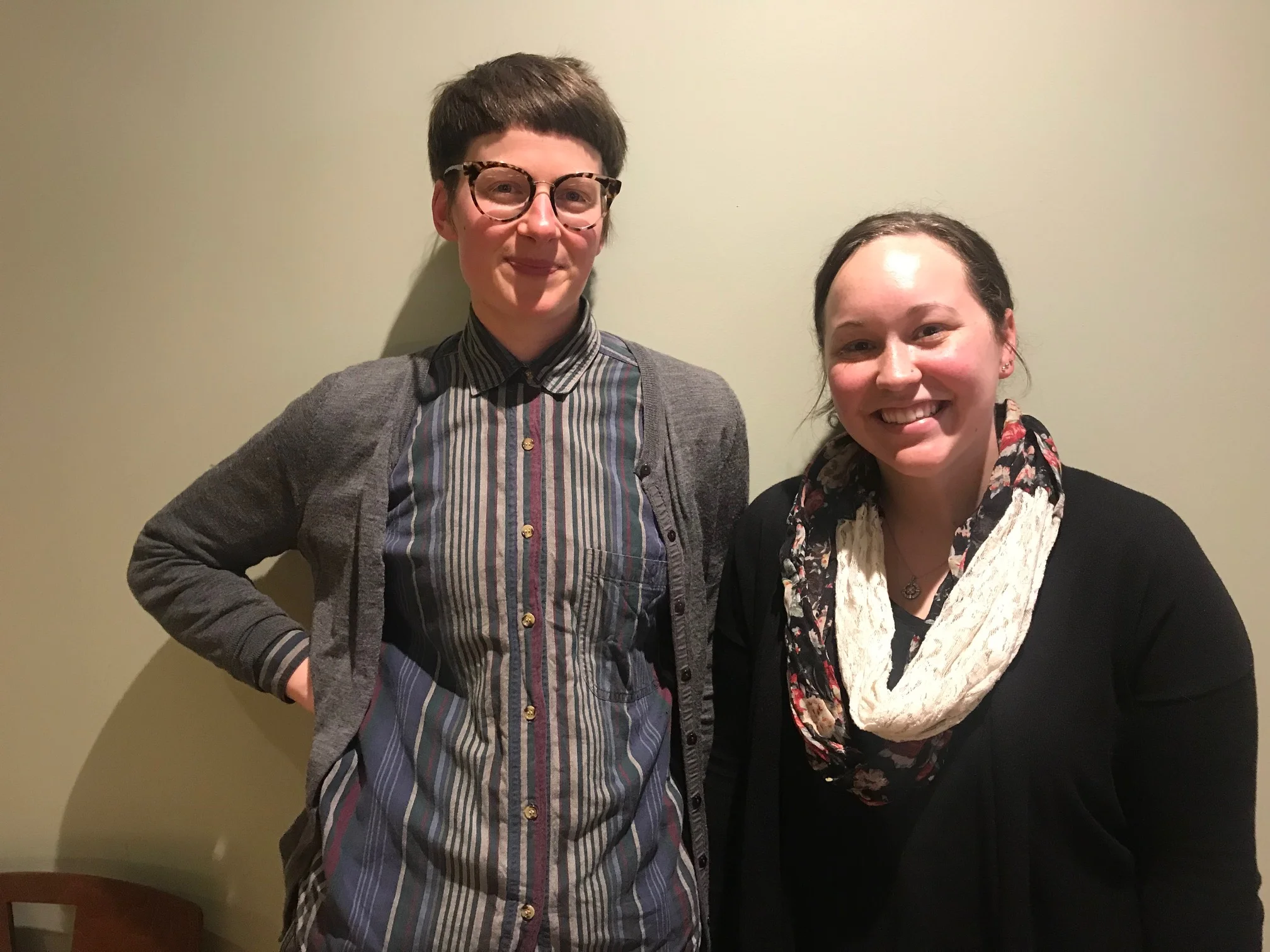 IGD facilitators Johnnie Tonsor, MSCP ’18 and Hali Santiago, MAP ’18