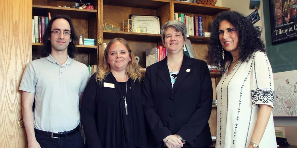 Education & Writing Specialist Nick Maydak, Shannon Brenner, Cindy Kerr, and Academic Counselor Barb Sahlaney