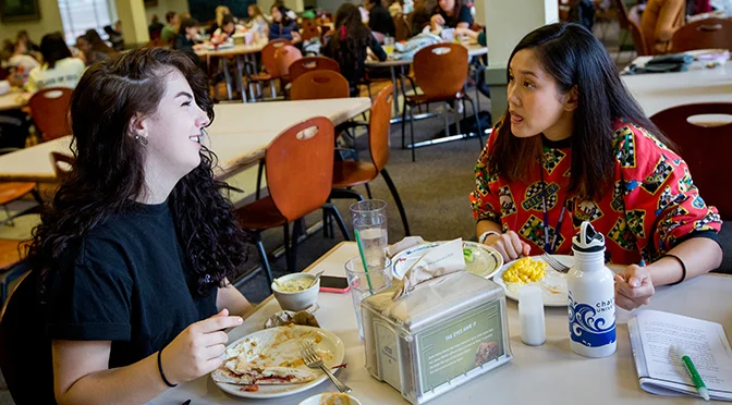 Students eating in Anderson Dining Hall