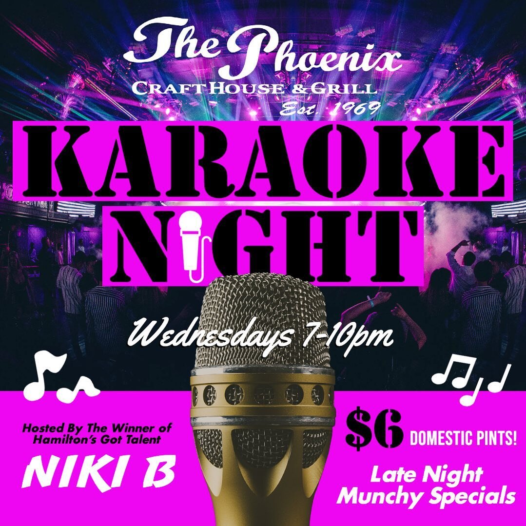 ‼️IT&rsquo;S FINALLY BACK‼️ SING IT FROM THE ROOFTOPS!🎉 Join us for KARAOKE NIGHT every Wednesday Night from 7-10pm. Bring your friends or bring your fans!
$6 domestic pints 🍺
Late Night Munchy Specials 🌭
&bull;
&bull;
&bull;
#karaoke #karokenight