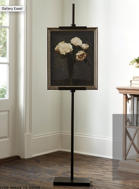 The poster will be put in an 18” x 24” picture frame (vertically), and placed in this easel, positioned hopefully near the items in front of the booth.