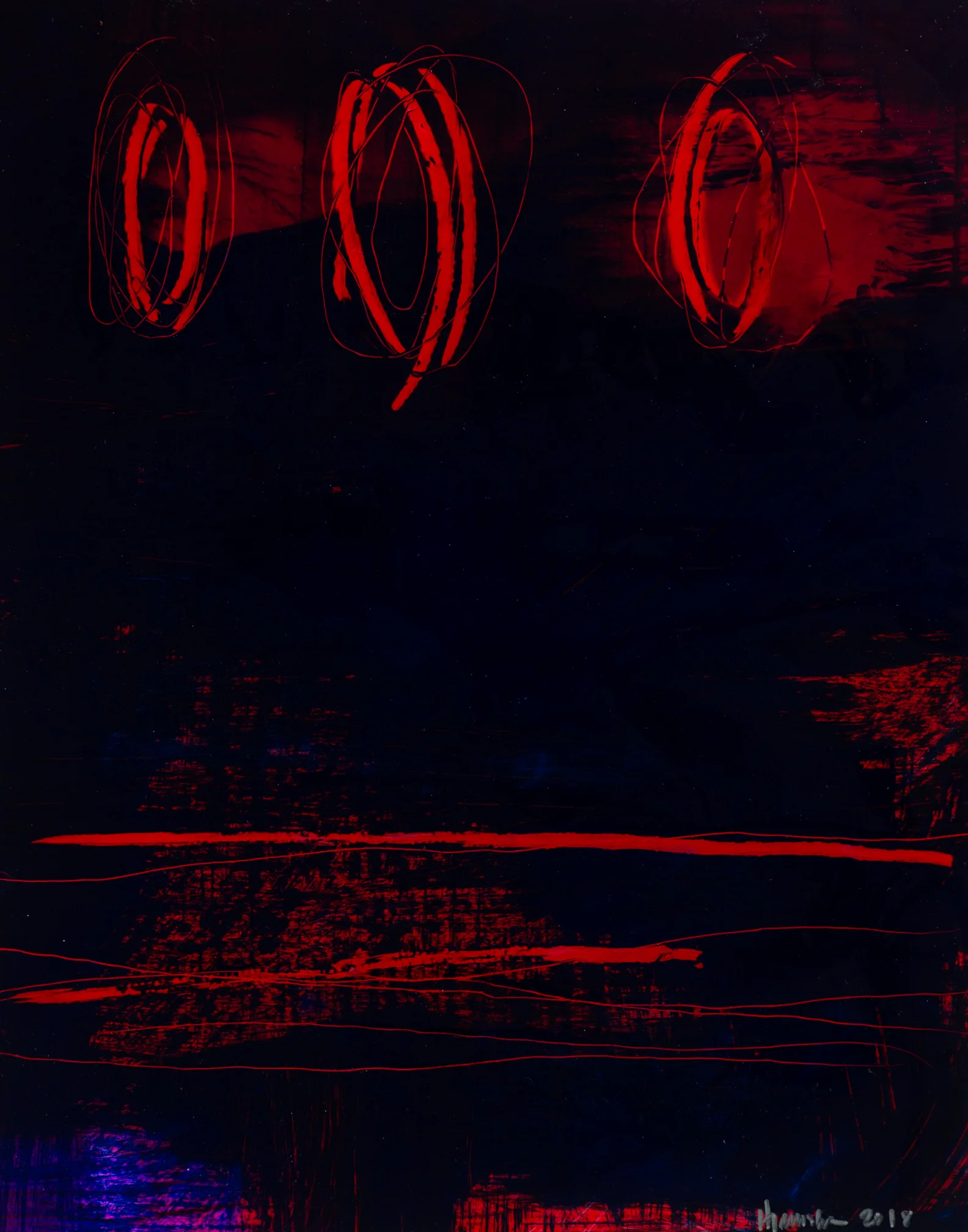 Not everything can be measured Acrylic on acetate 7.5” x 9.5” (19.5cmx 24.13cm) Jessica Hiemstra, 2019 $365