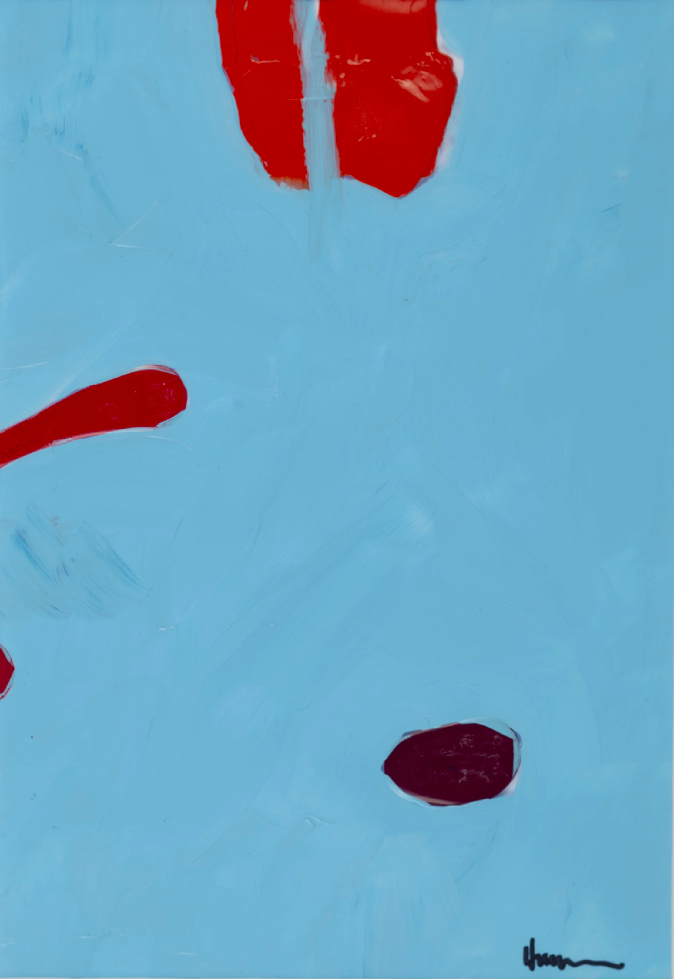 Falling in love at the aquatorium Acrylic on acetate 4.5” x 6.5” Jessica Hiemstra, 2019 $295