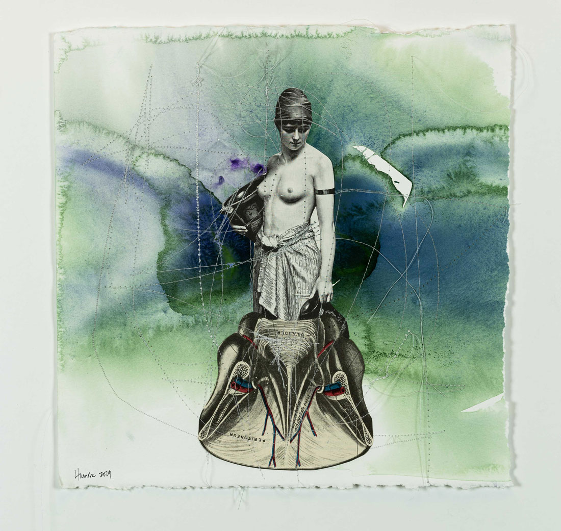 I Don’t Think I Will Mixed Media (watercolour, thread, collage on paper) 11” x 15” Jessica Hiemstra, 2019 $585