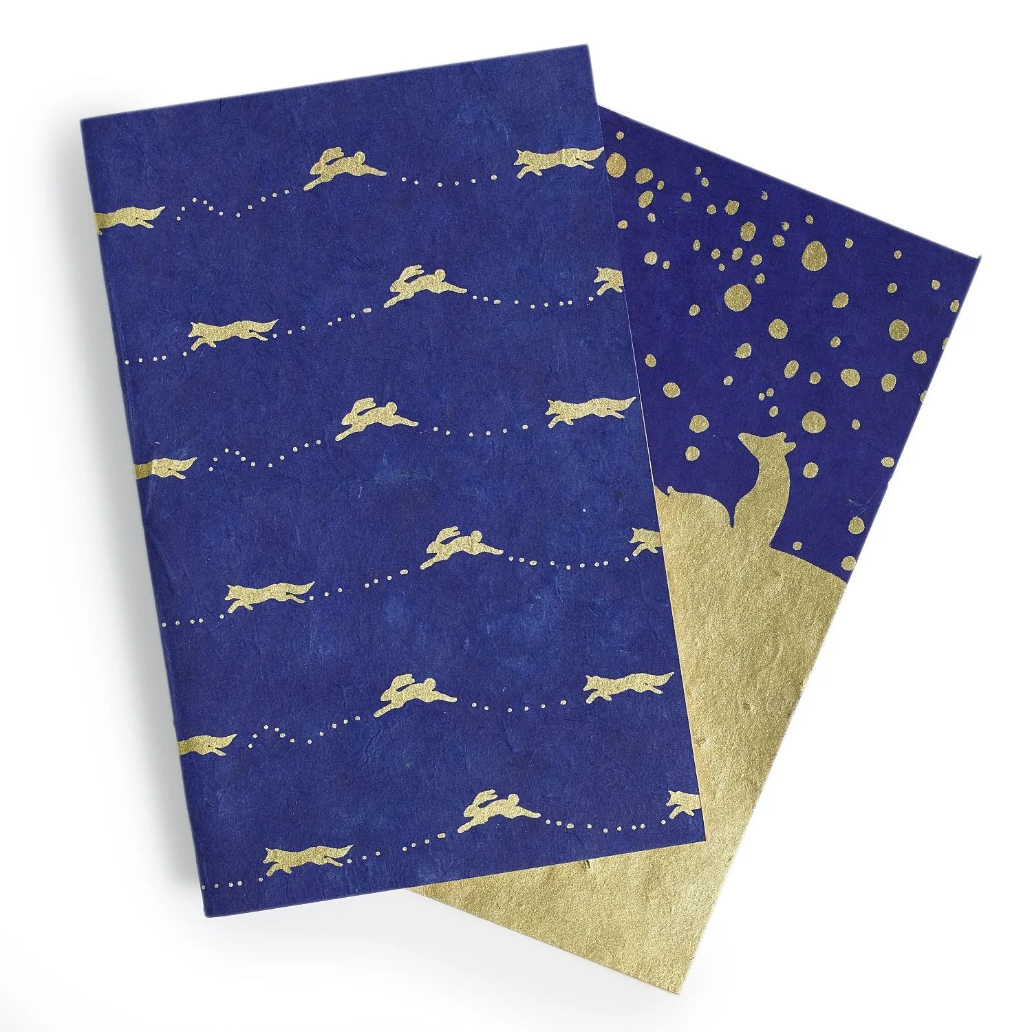 handmade_mini_notebook_eric_eloise_blue_gold_rabbit_fox.jpg