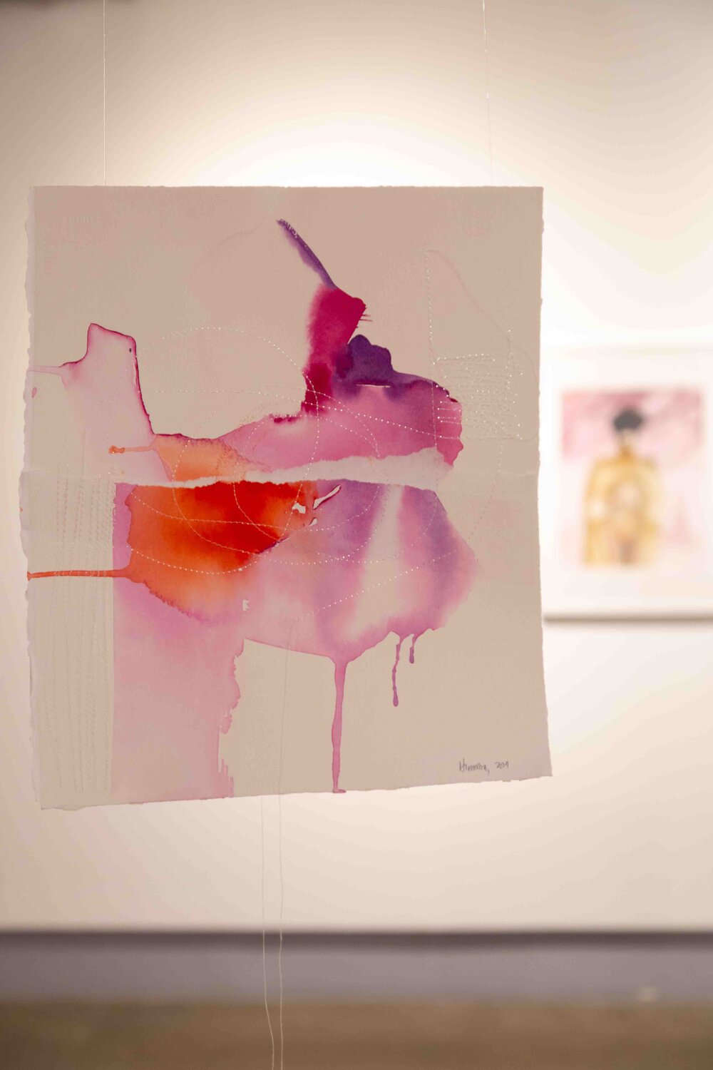 Genzah Sampling Lipstick on Valentines Day Abstract Pink Watercolour Jessica Hiemstra Photo by Paul Esposti.jpg