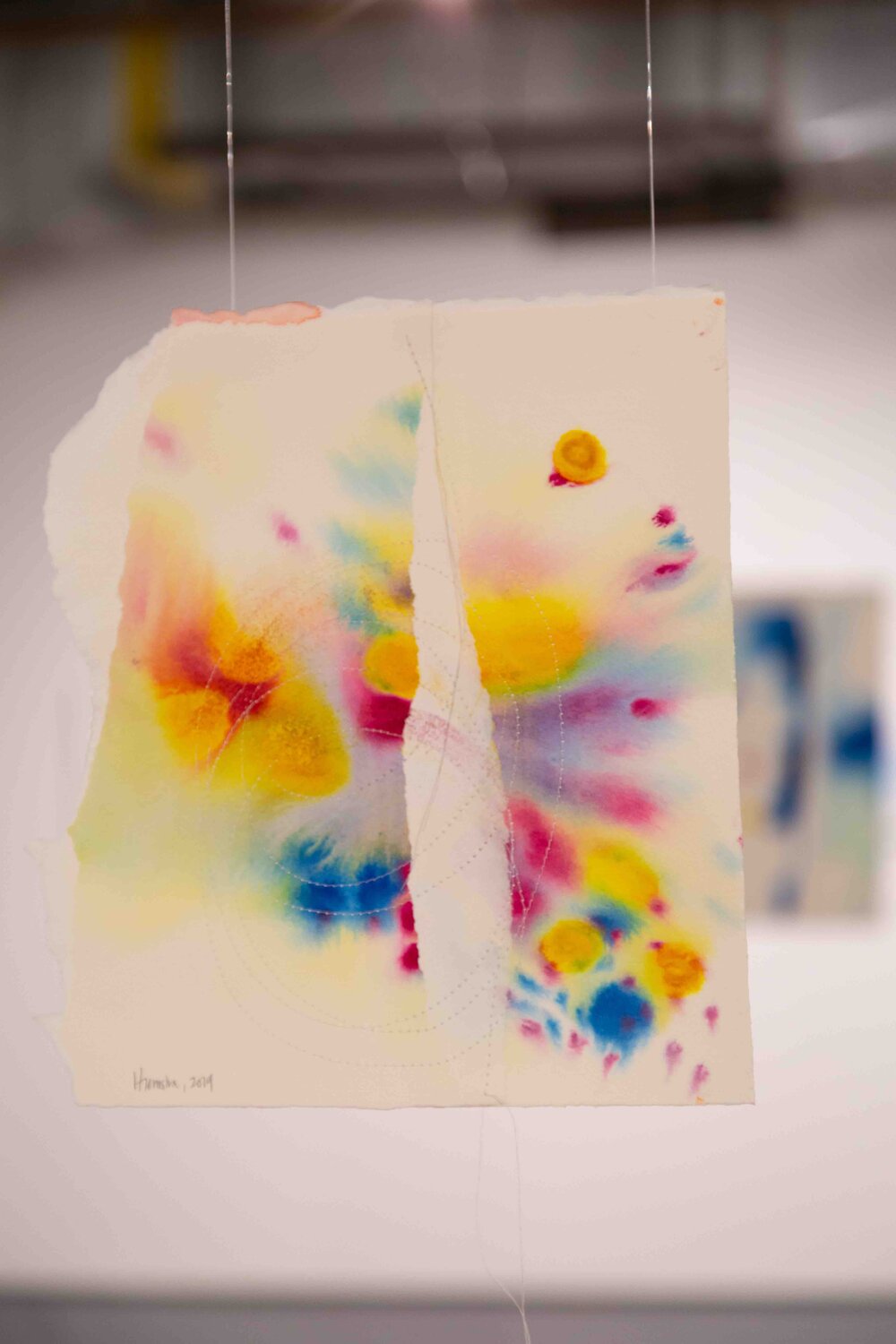 Genzah Stitched Abstract Watercolour Collage Rainbow Colorful Jessica Hiemstra Photo by Paul Esposti.jpg