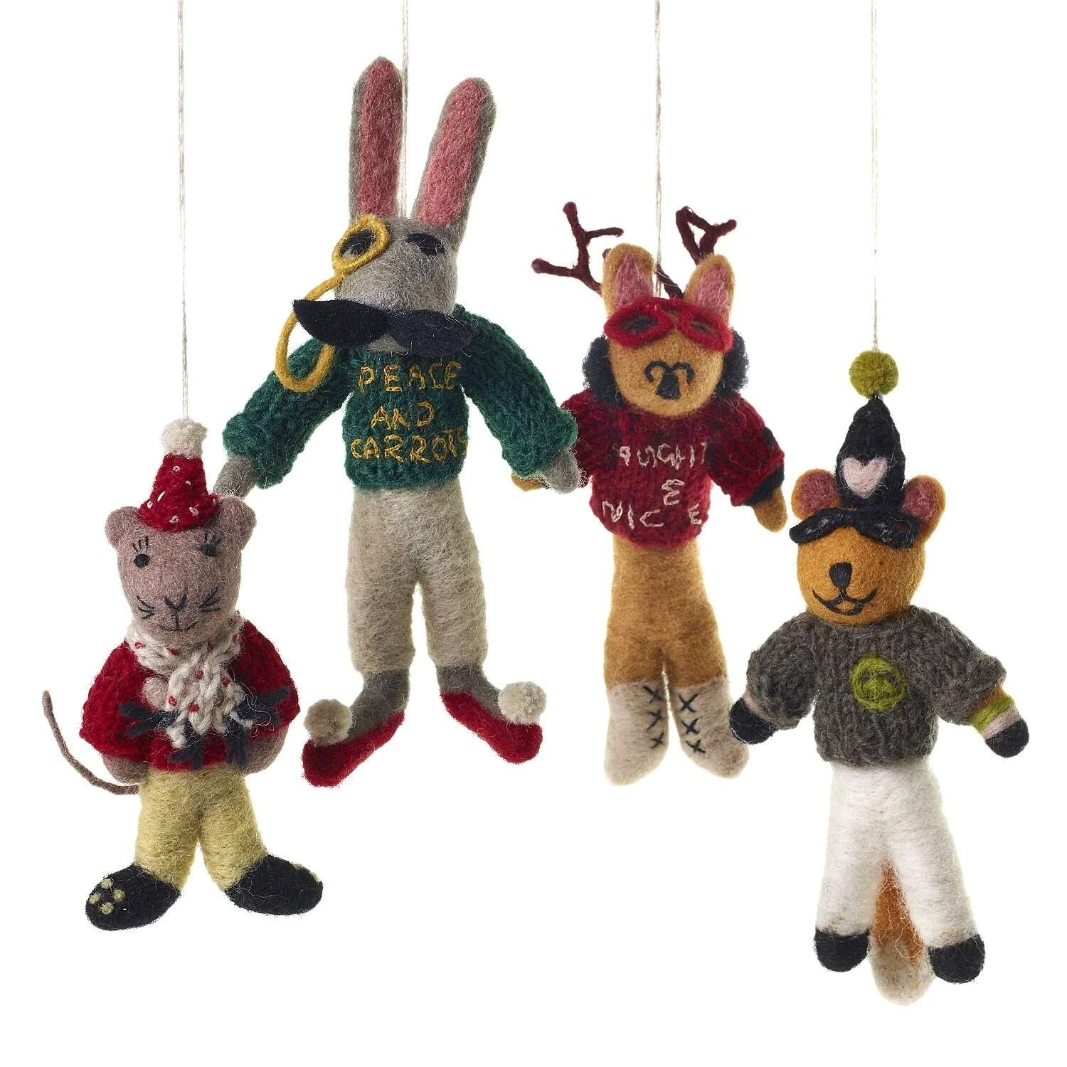 Holiday Sweater Felt Animal Ornaments.jpg