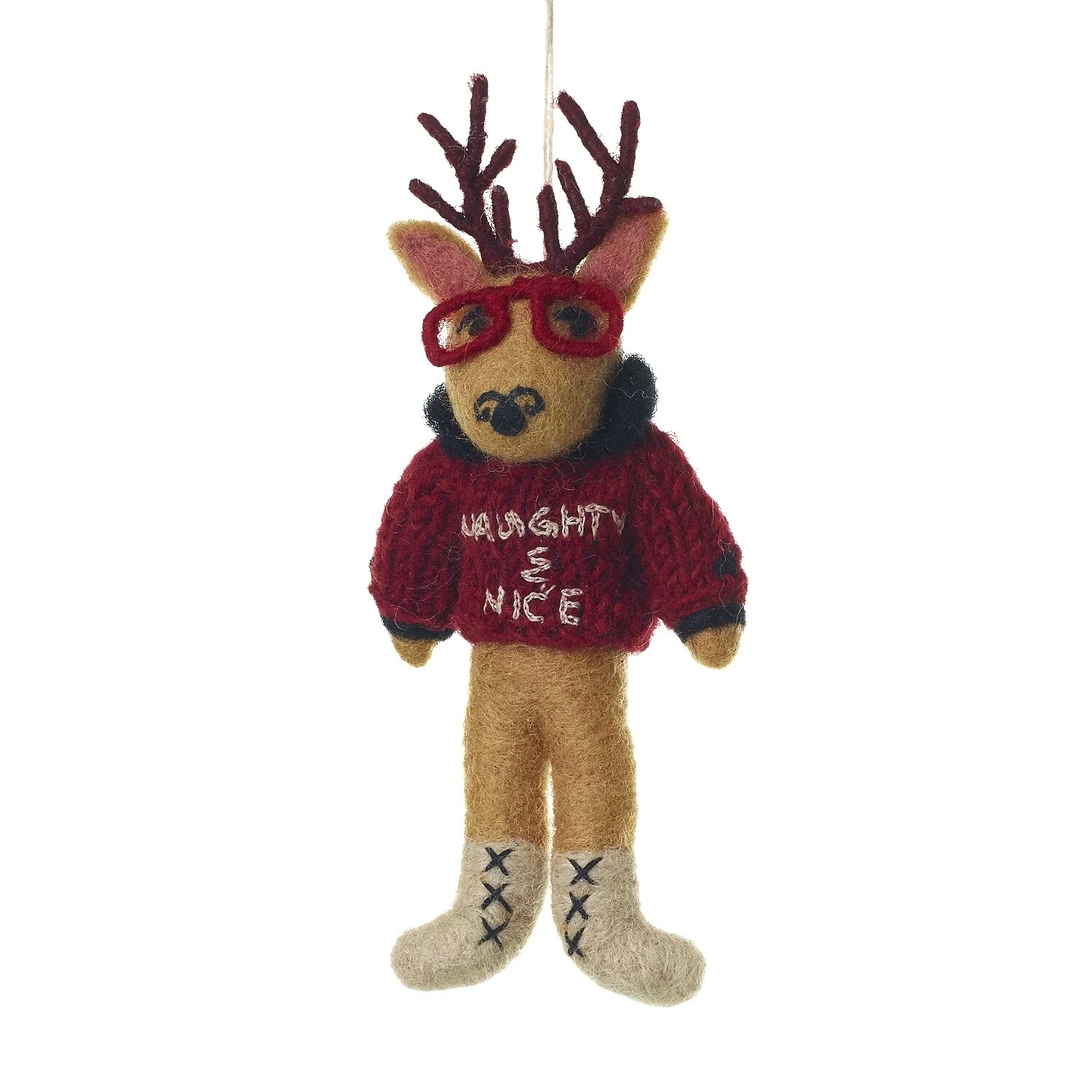 naughty and nice sweater felt deer ornament.jpg